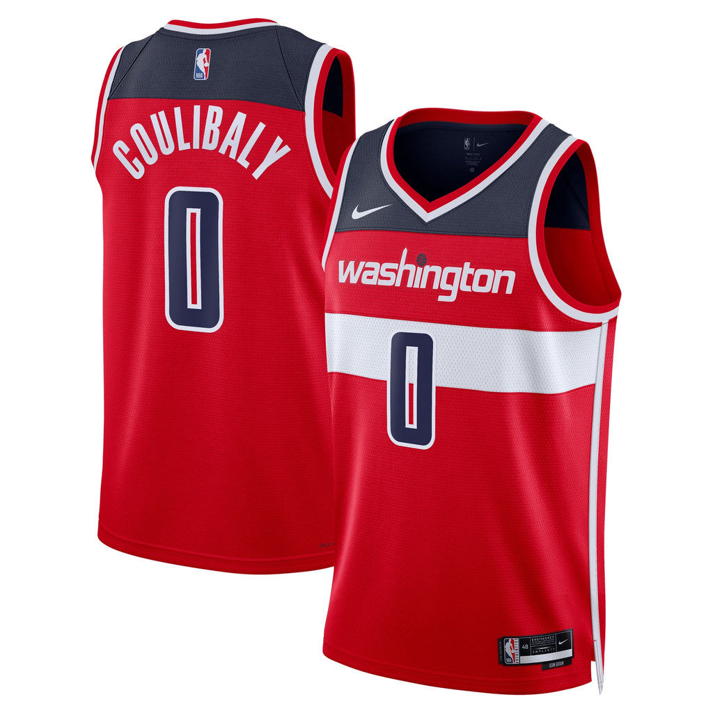 Washington Wizards Nike Icon Edition Swingman Jersey - Red - Bilal Coulibaly - Unisex NBA Team Jersey Basketball Fan Apparel