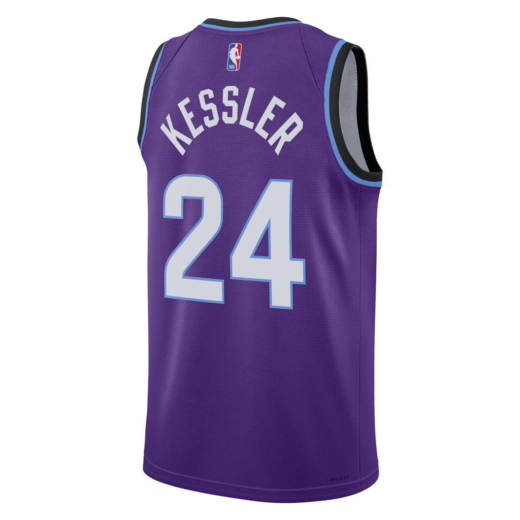 Utah Jazz Nike Replica Icon Edition Swingman Jersey - Purple - Walker Kessler - Youth NBA Team Jersey Basketball Fan Apparel