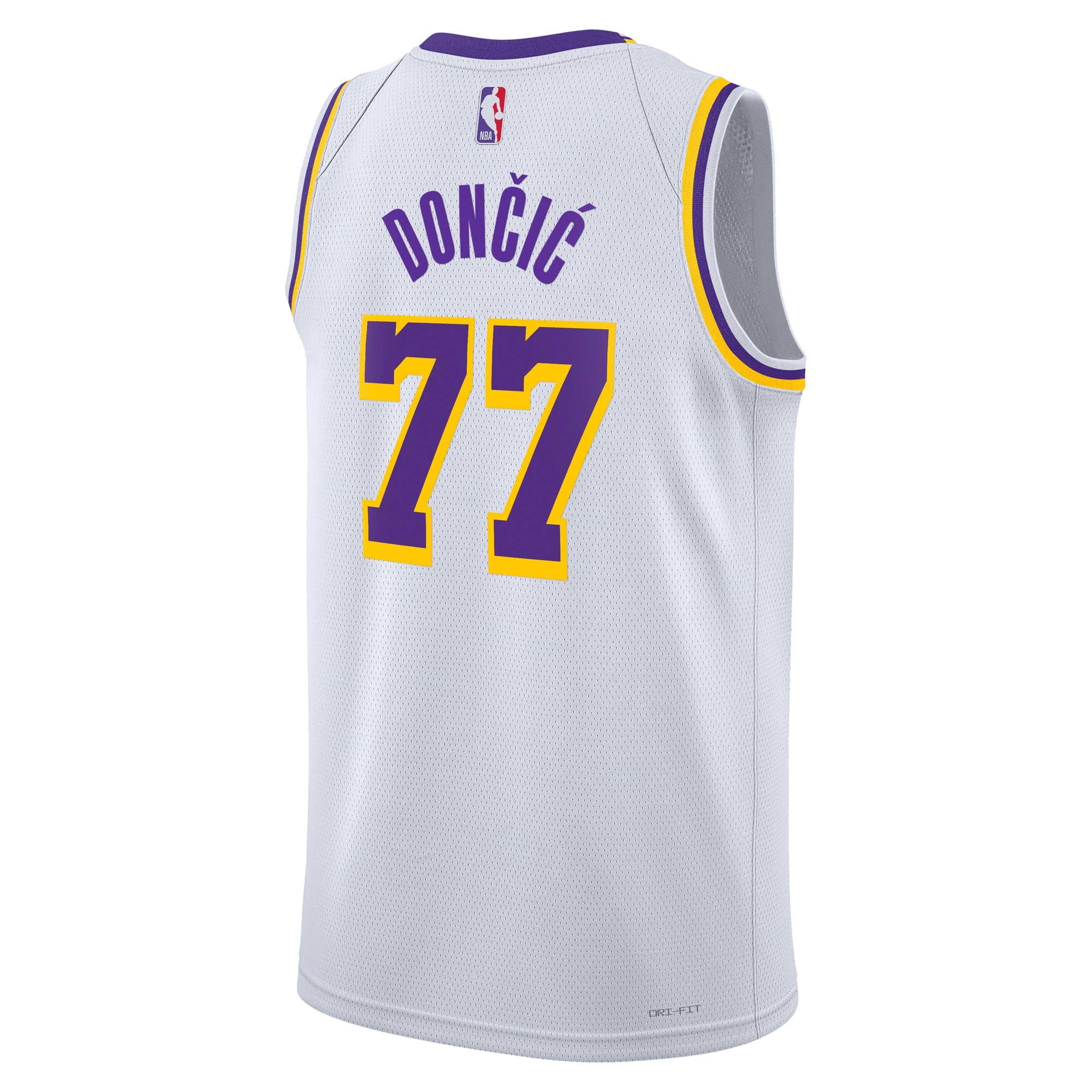 Los Angeles Lakers Nike Association Edition Swingman Jersey - White - Luka Dončić - Unisex NBA Team Jersey Basketball Fan Apparel