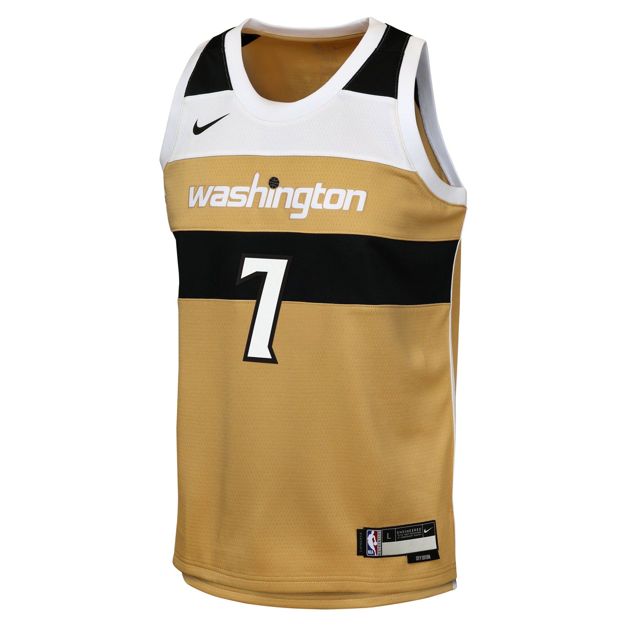Washington Wizards Nike 2025/26 City Edition Swingman Jersey - Tan - Carlton Carrington - Youth NBA Team Jersey Basketball Fan Apparel