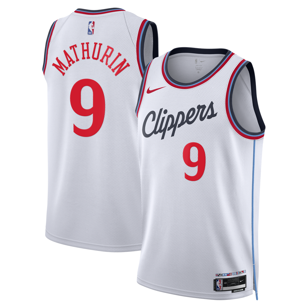 Los Angeles Clippers Nike Replica Association Edition Swingman Jersey - White - Bennedict Mathurin - Unisex NBA Team Jersey Basketball Fan Apparel