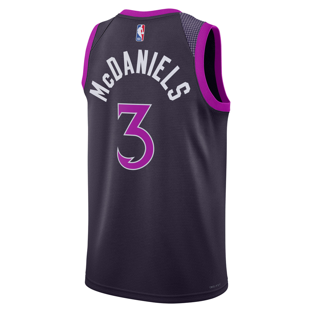 Minnesota Timberwolves Nike 2025/26 City Edition Swingman Jersey - Black - Jaden McDaniels - Unisex NBA Team Jersey Basketball Fan Apparel