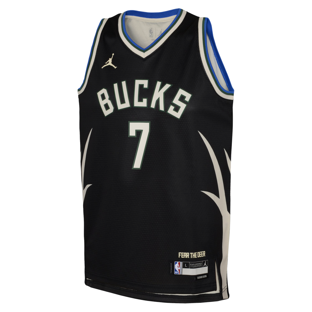 Milwaukee Bucks Jordan Brand Statement Edition Swingman Jersey - Hunter Green - Kevin Porter Jr. - Youth NBA Team Jersey Basketball Fan Apparel