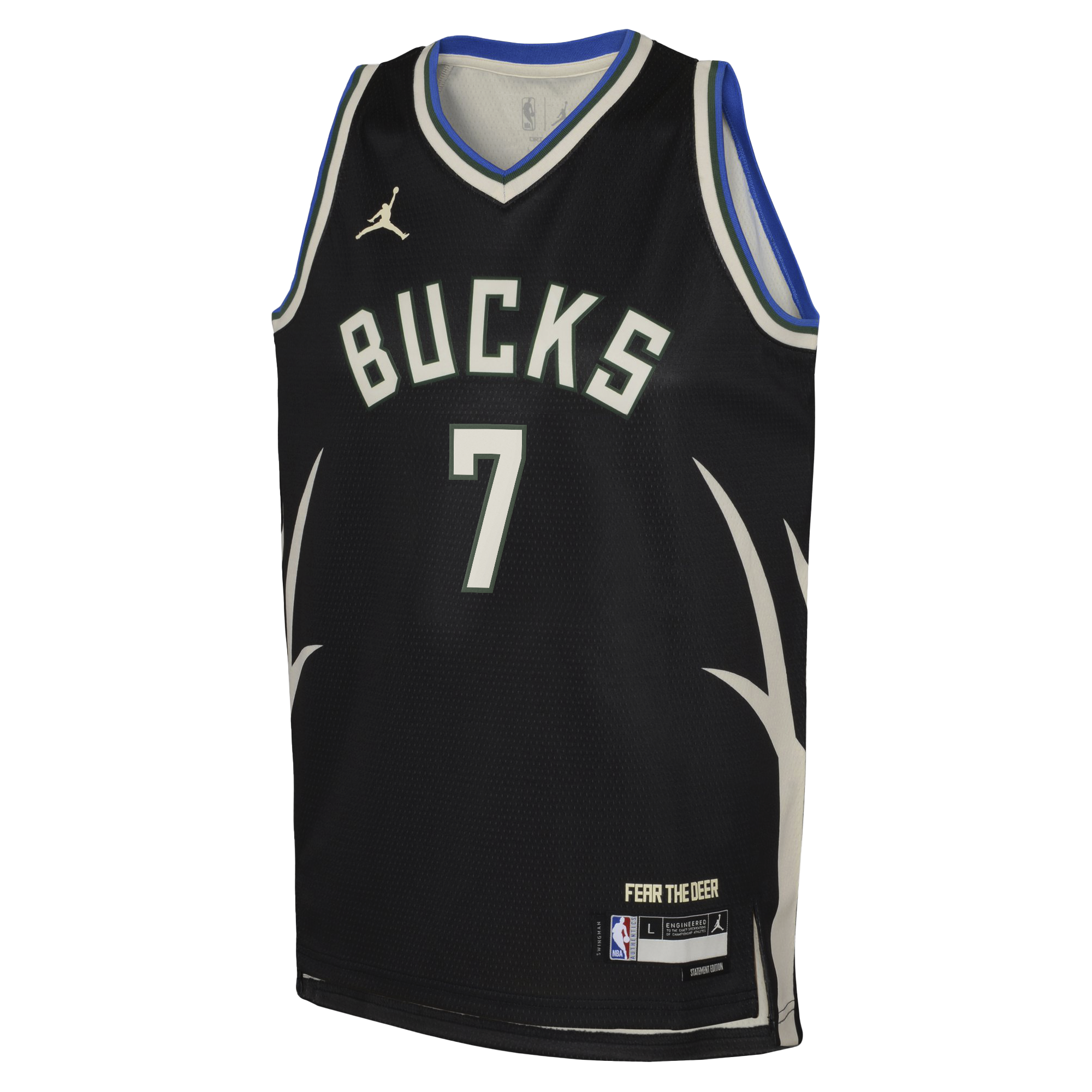 Milwaukee Bucks Jordan Brand Statement Edition Swingman Jersey - Hunter Green - Kevin Porter Jr. - Youth NBA Team Jersey Basketball Fan Apparel