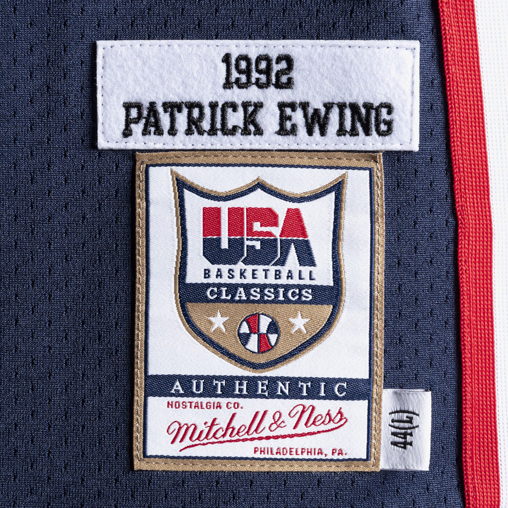 USA Basketball Mitchell & Ness Authentic Jersey Patrick Ewing 1992 Navy NBA Team Jersey Basketball Fan Apparel