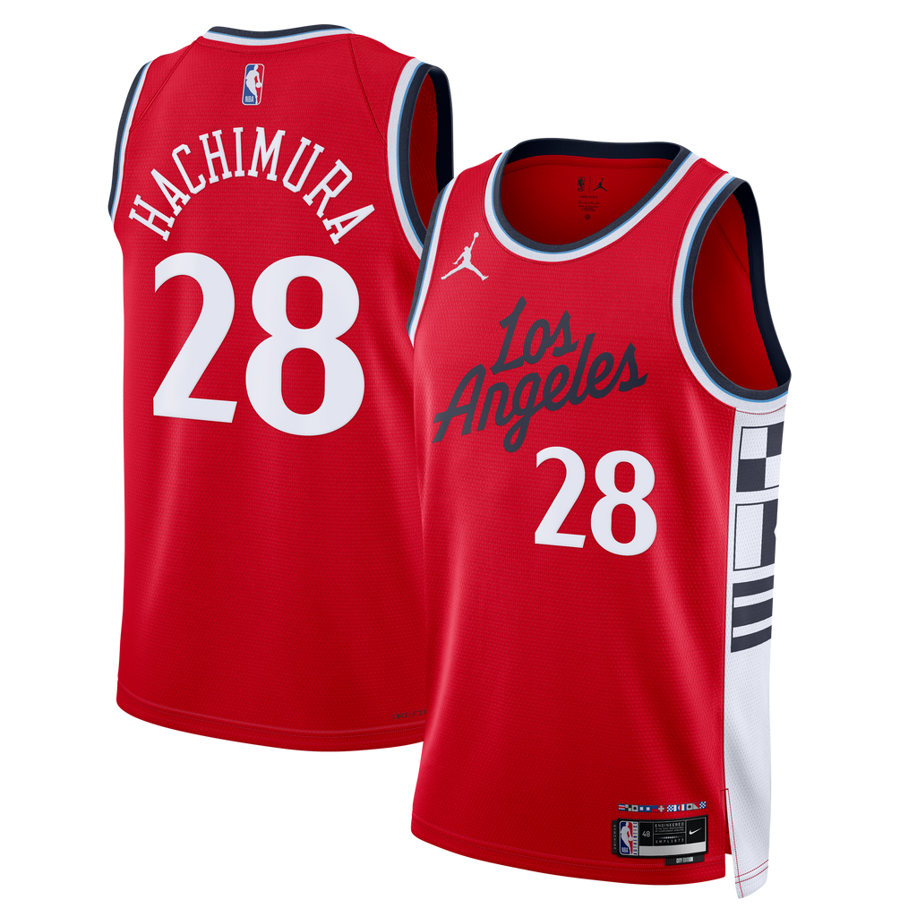 LA Clippers Jordan Brand Statement Edition Swingman Jersey - Red - Rui Hachimura - Men's NBA Team Jersey Basketball Fan Apparel