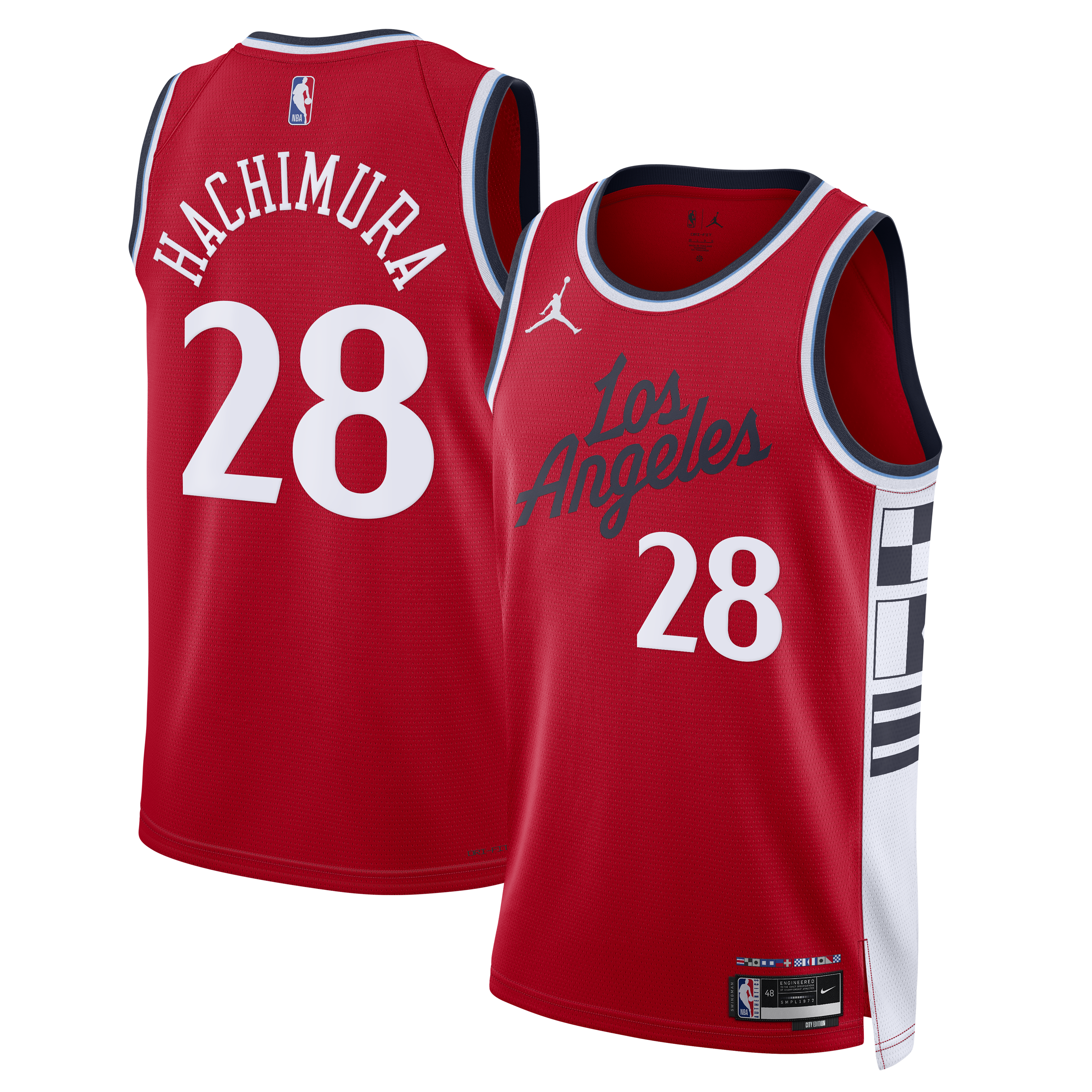 LA Clippers Jordan Brand Statement Edition Swingman Jersey - Red - Rui Hachimura - Men's NBA Team Jersey Basketball Fan Apparel