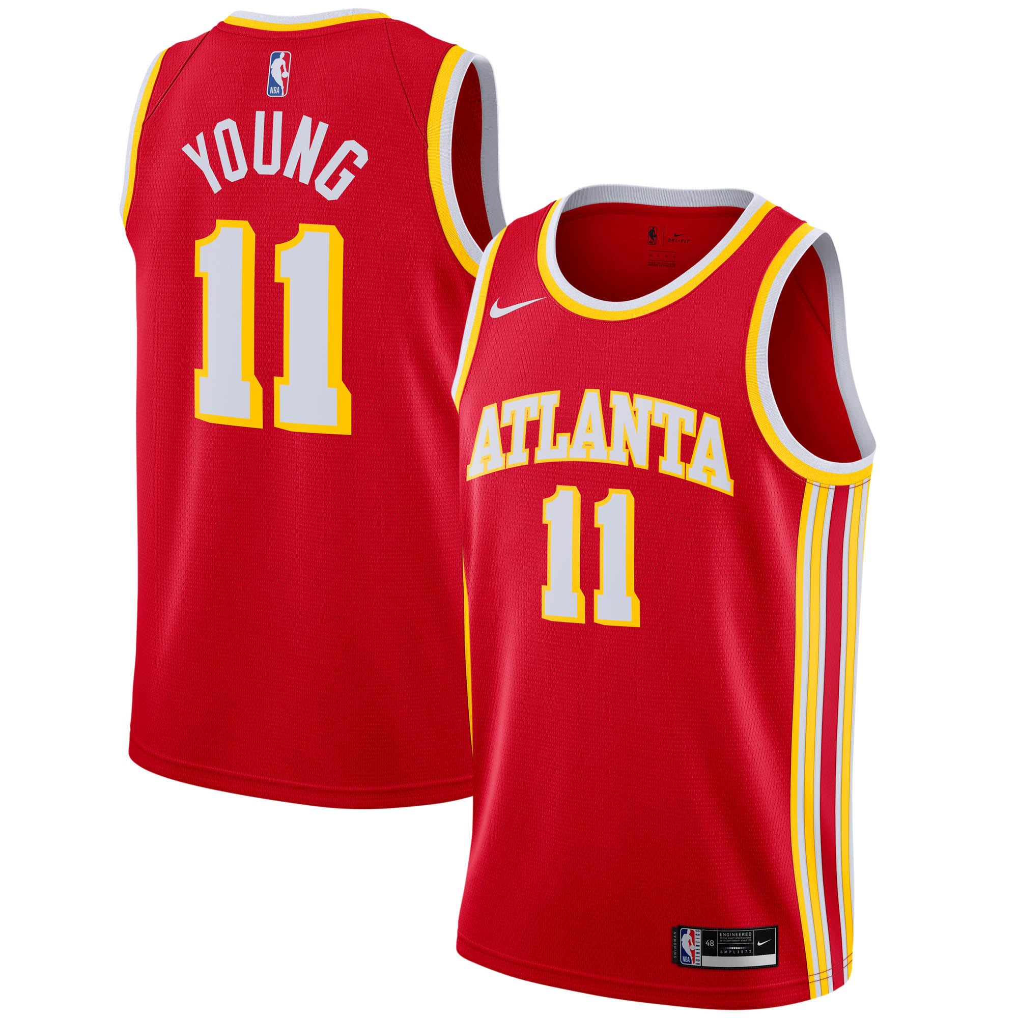 Atlanta Hawks Nike Icon Swingman Jersey - Trae Young - Men's NBA Team Jersey Basketball Fan Apparel