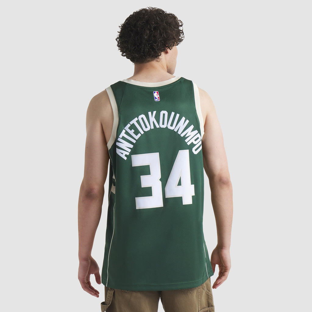 Milwaukee Bucks Giannis Antetokounmpo Nike Dri-Fit Swingman Jersey NBA Team Jersey Basketball Fan Apparel