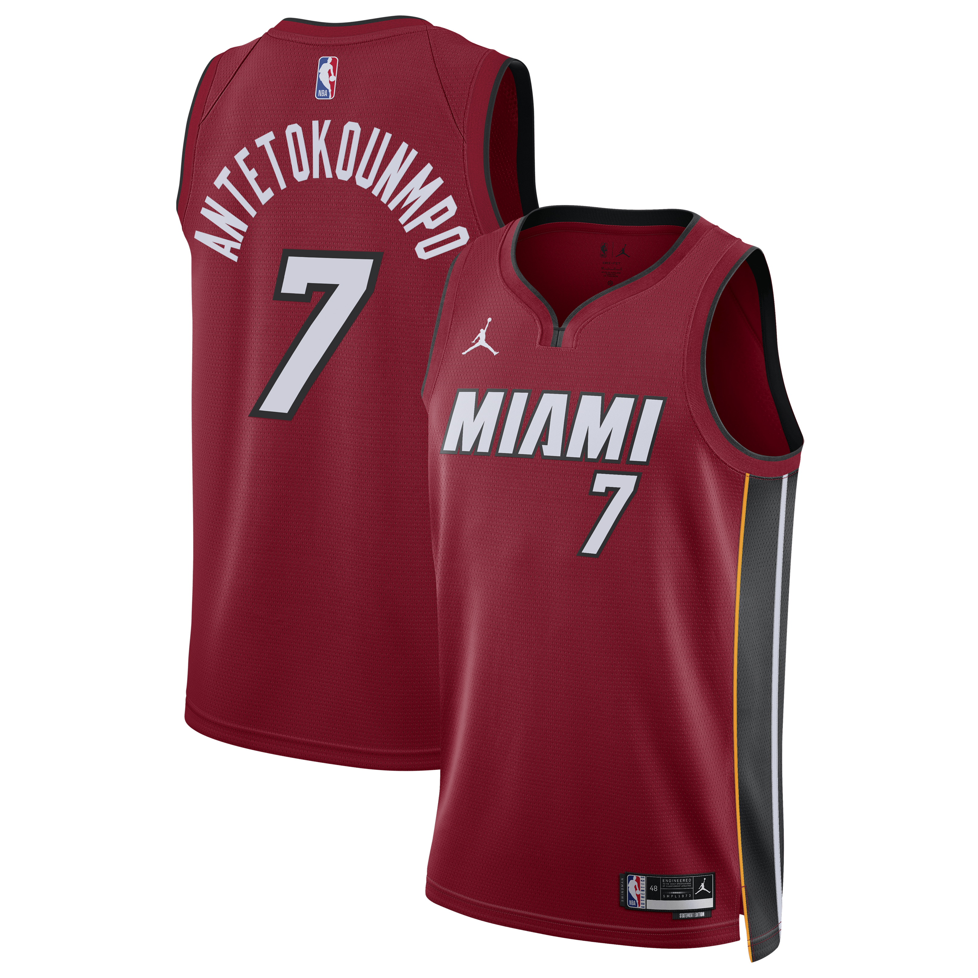 Miami Heat Jordan Brand Statement Edition Swingman Jersey - Red - Giannis Antetokounmpo - Unisex NBA Team Jersey Basketball Fan Apparel