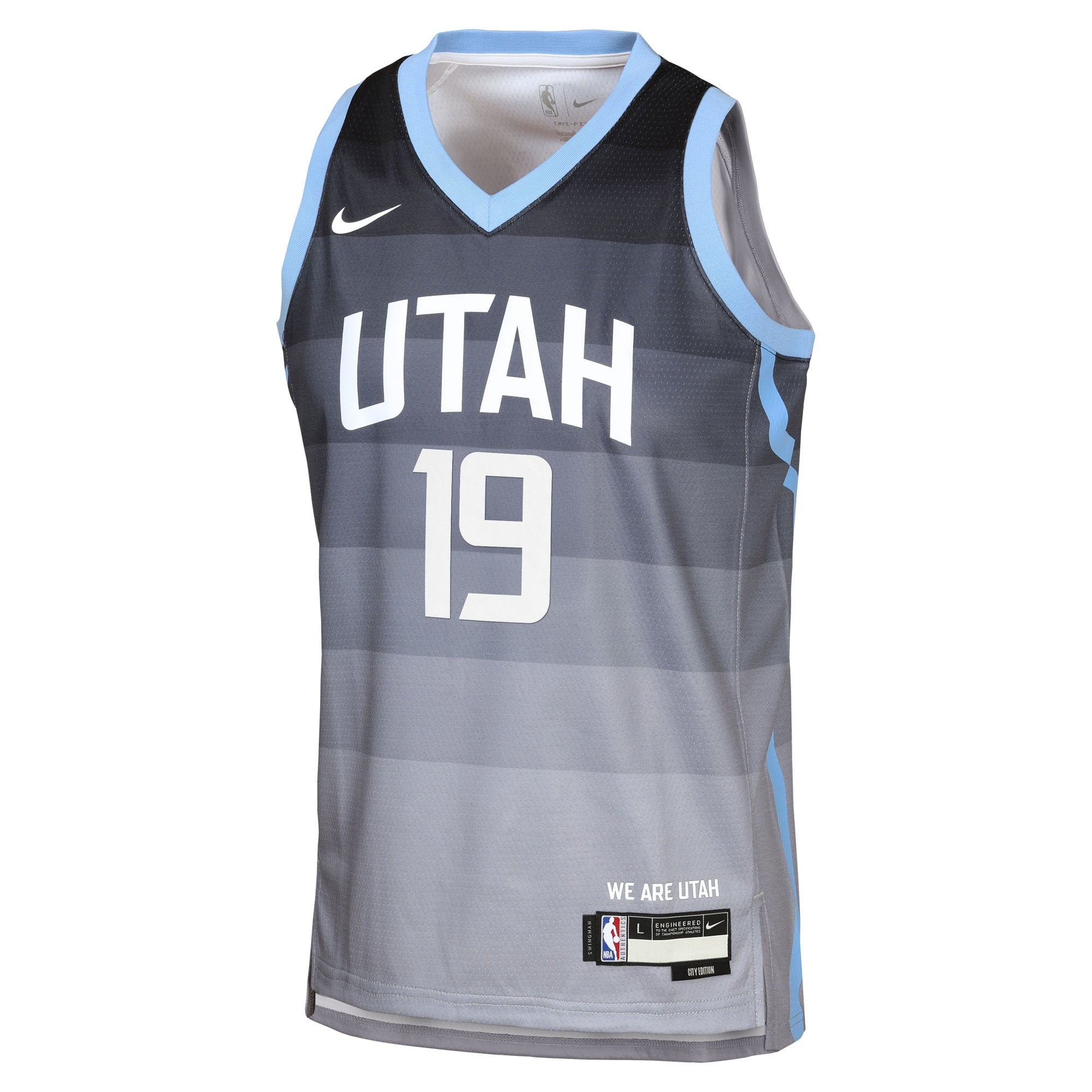 Utah Jazz Nike 2025/26 City Edition Swingman Jersey - Gray - Ace Bailey - Youth NBA Team Jersey Basketball Fan Apparel