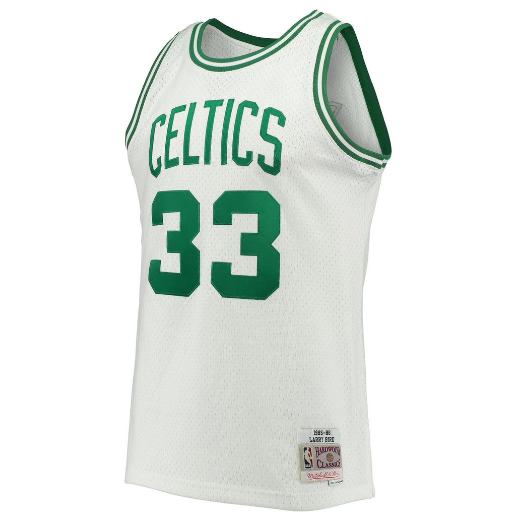 Boston Celtics Mitchell & Ness Larry Bird 1985-86 Hardwood Classics Swingman Jersey - Kelly Green - Men's NBA Team Jersey Basketball Fan Apparel