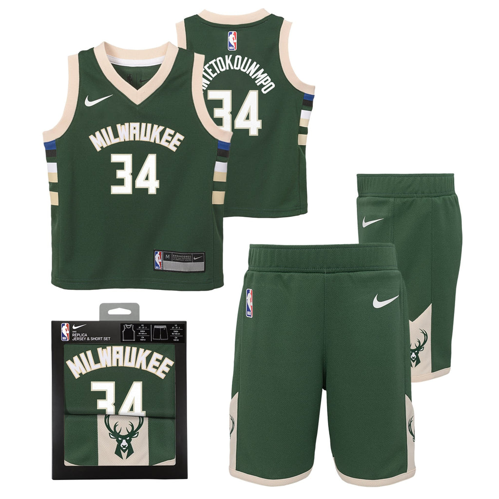 Milwaukee Bucks Replica Icon Jersey Box Set - Giannis Antetokounmpo - Infant NBA Team Jersey Basketball Fan Apparel
