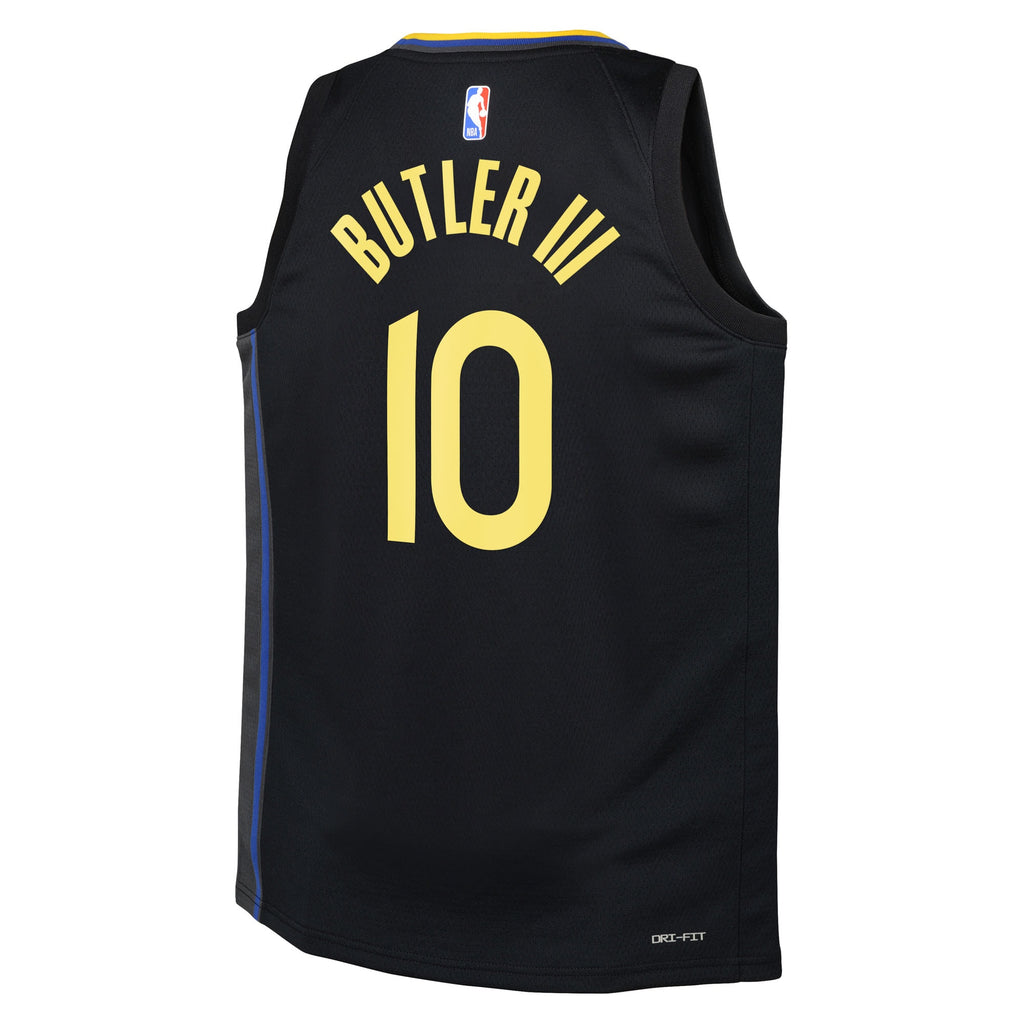 Golden State Warriors Jordan Brand Statement Edition Swingman Jersey - Black - Jimmy Butler III - Youth NBA Team Jersey Basketball Fan Apparel