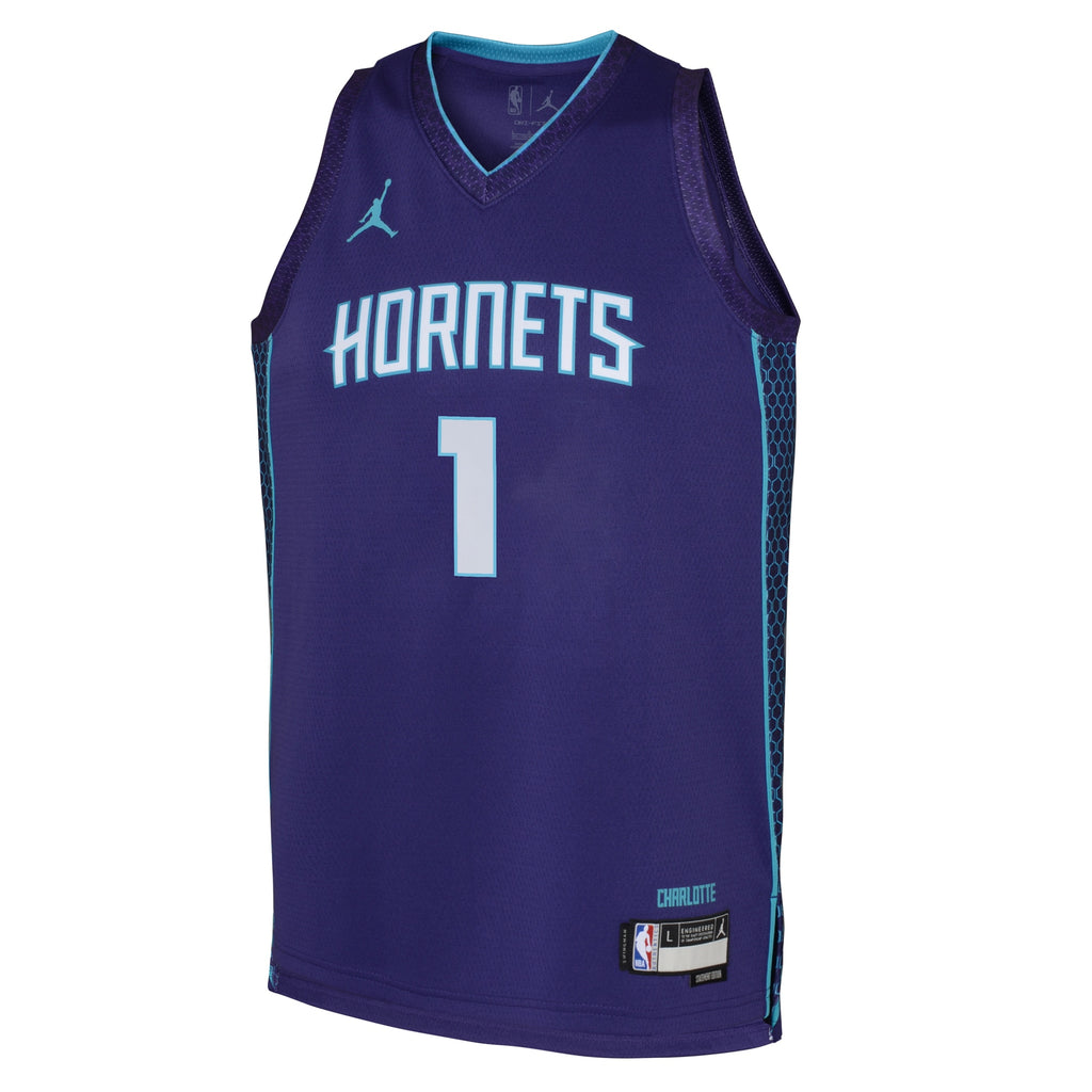 Charlotte Hornets NBA Statement Swingman Jersey - Lamelo Ball - Youth NBA Team Jersey Basketball Fan Apparel