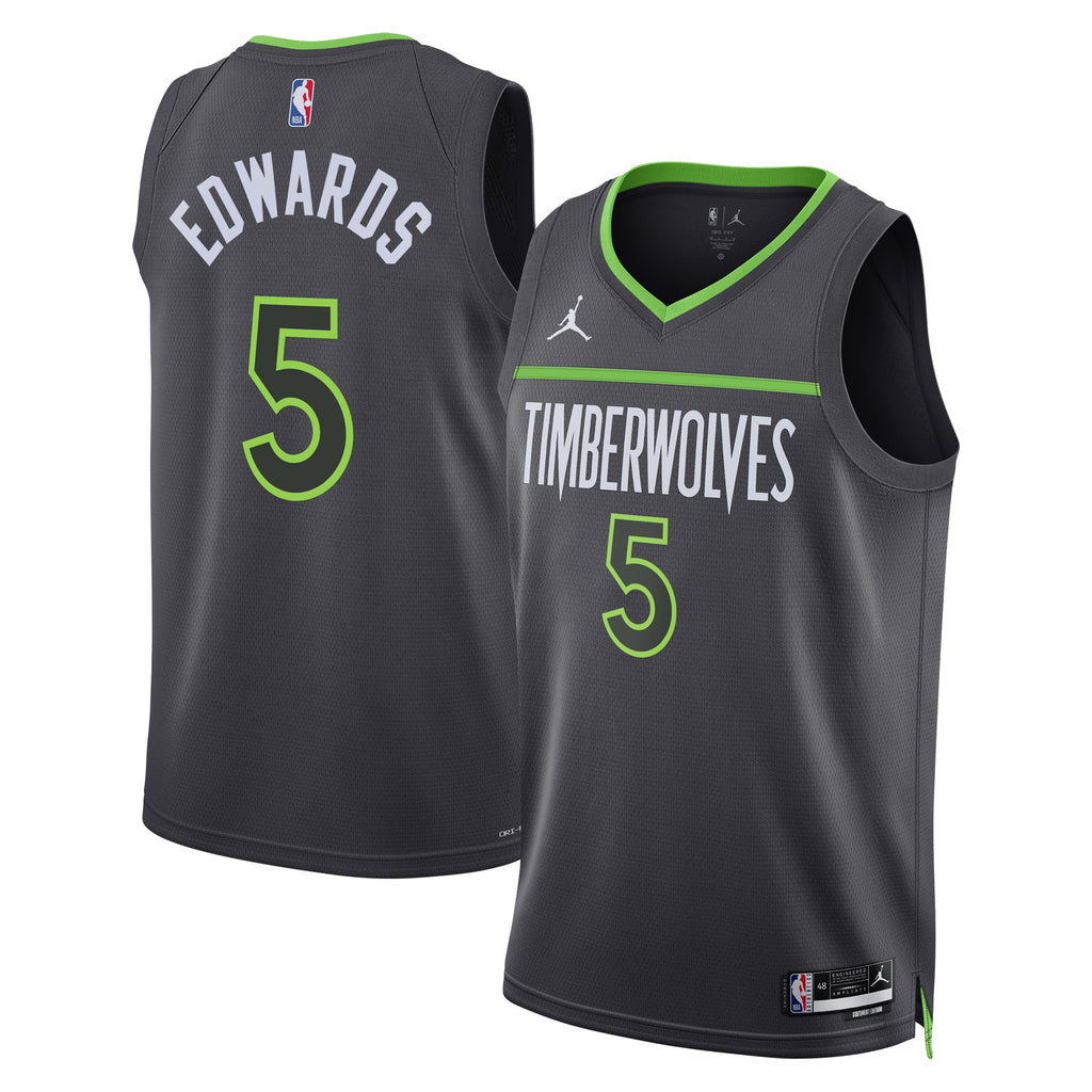 Minnesota Timberwolves Jordan Statement Edition Swingman Jersey - Gray - Anthony Edwards - Unisex NBA Team Jersey Basketball Fan Apparel