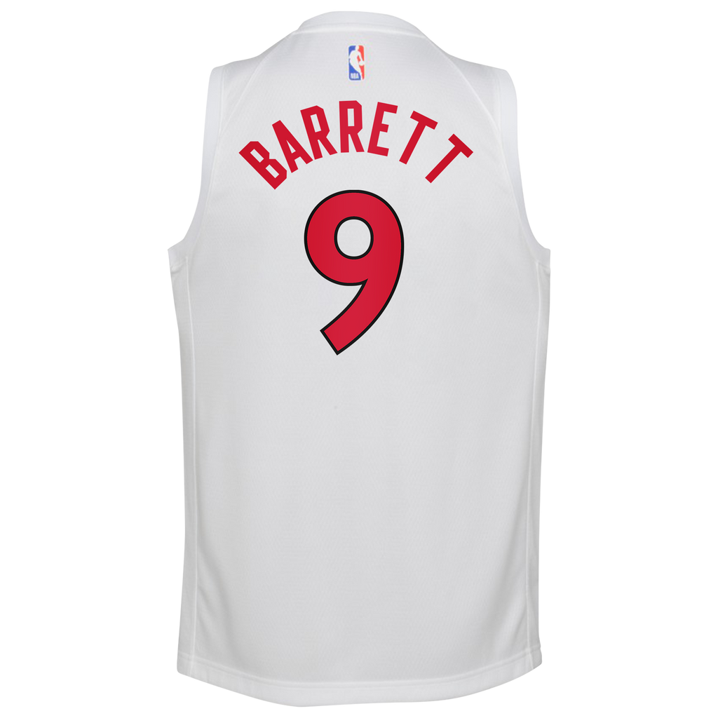Toronto Raptors Nike Association Edition Swingman Jersey - White - RJ Barrett - Youth NBA Team Jersey Basketball Fan Apparel