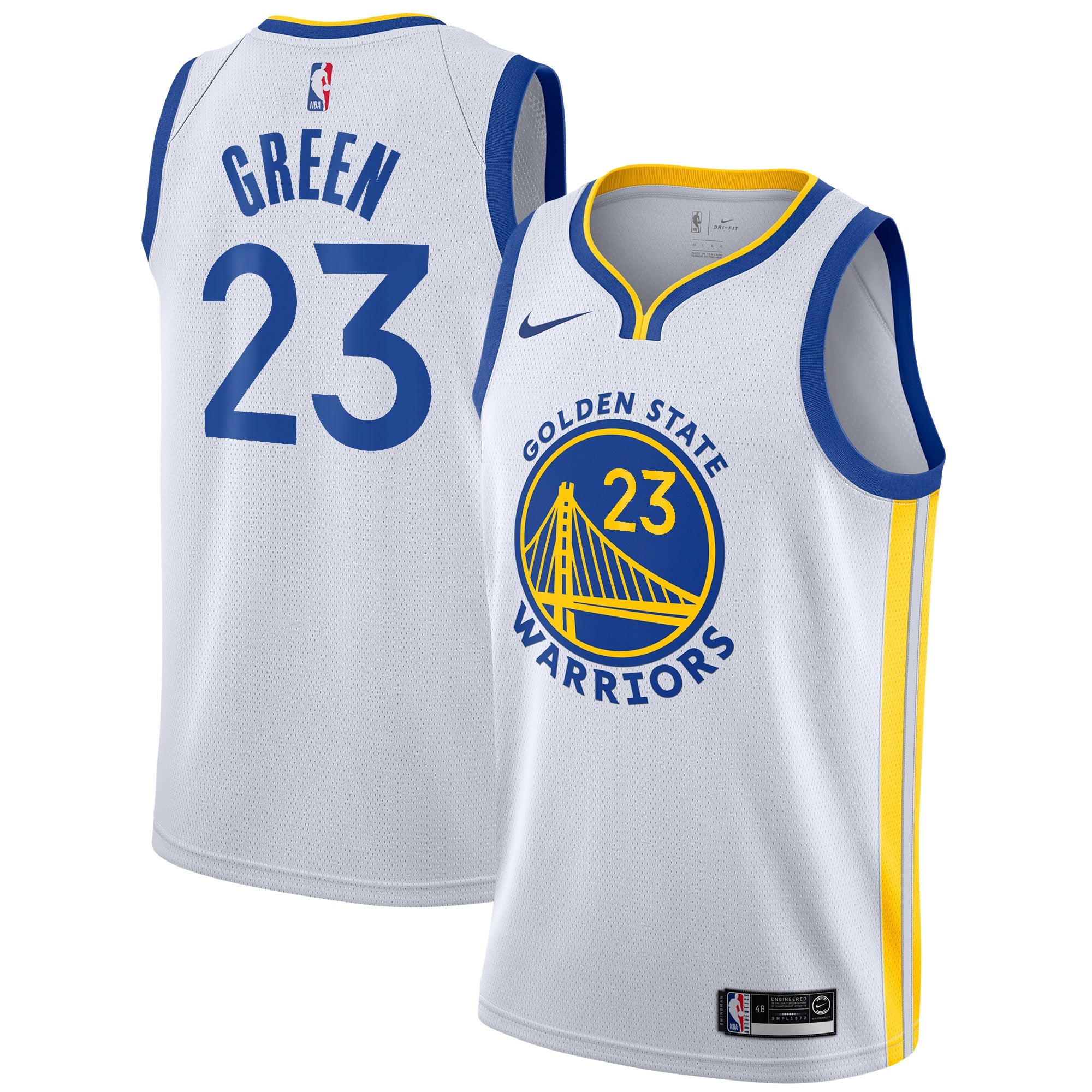 Golden State Warriors Nike Association Edition Swingman Jersey - White - Draymond Green - Youth NBA Team Jersey Basketball Fan Apparel