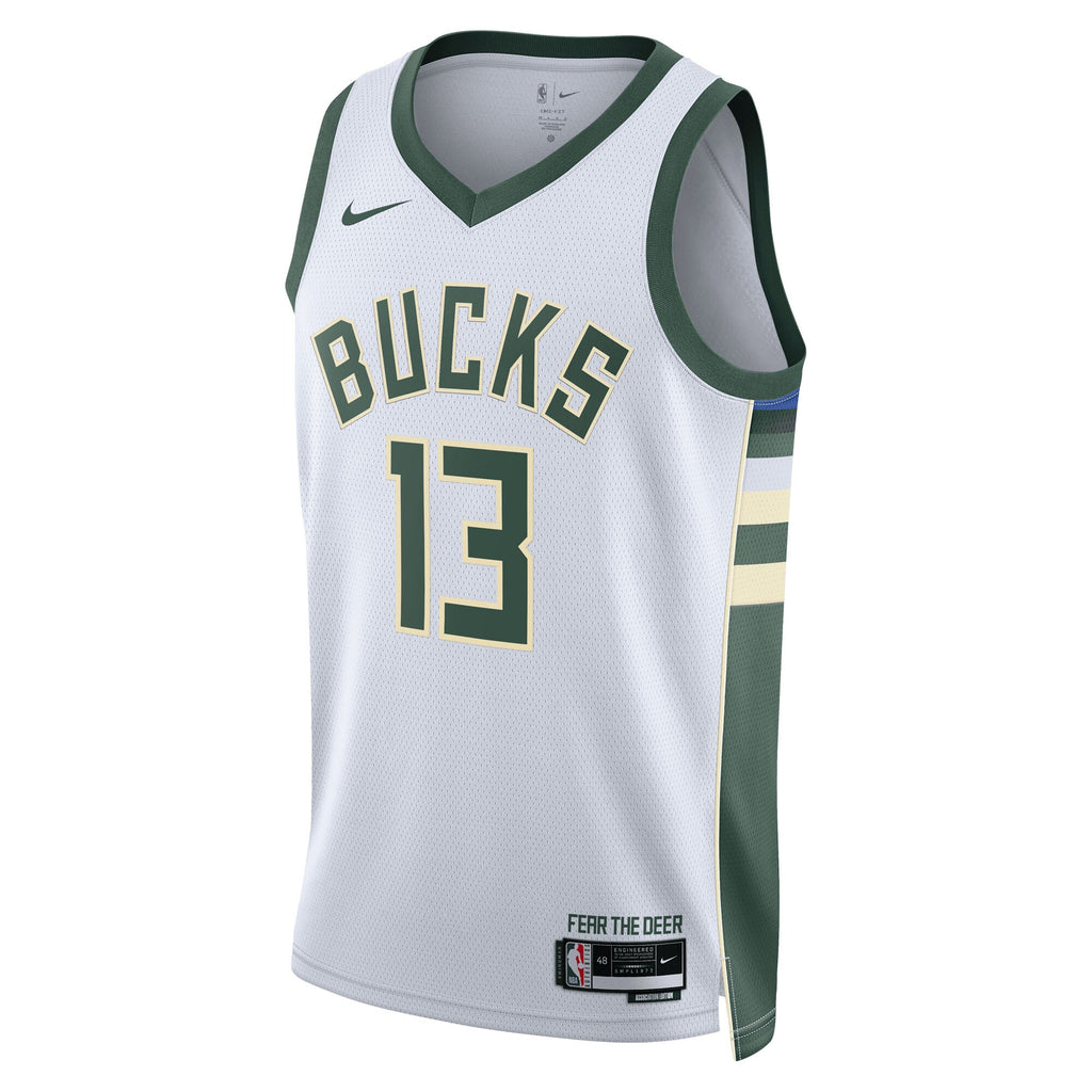 Milwaukee Bucks Nike Association Edition Swingman Jersey - White - Ryan Rollins - Unisex NBA Team Jersey Basketball Fan Apparel