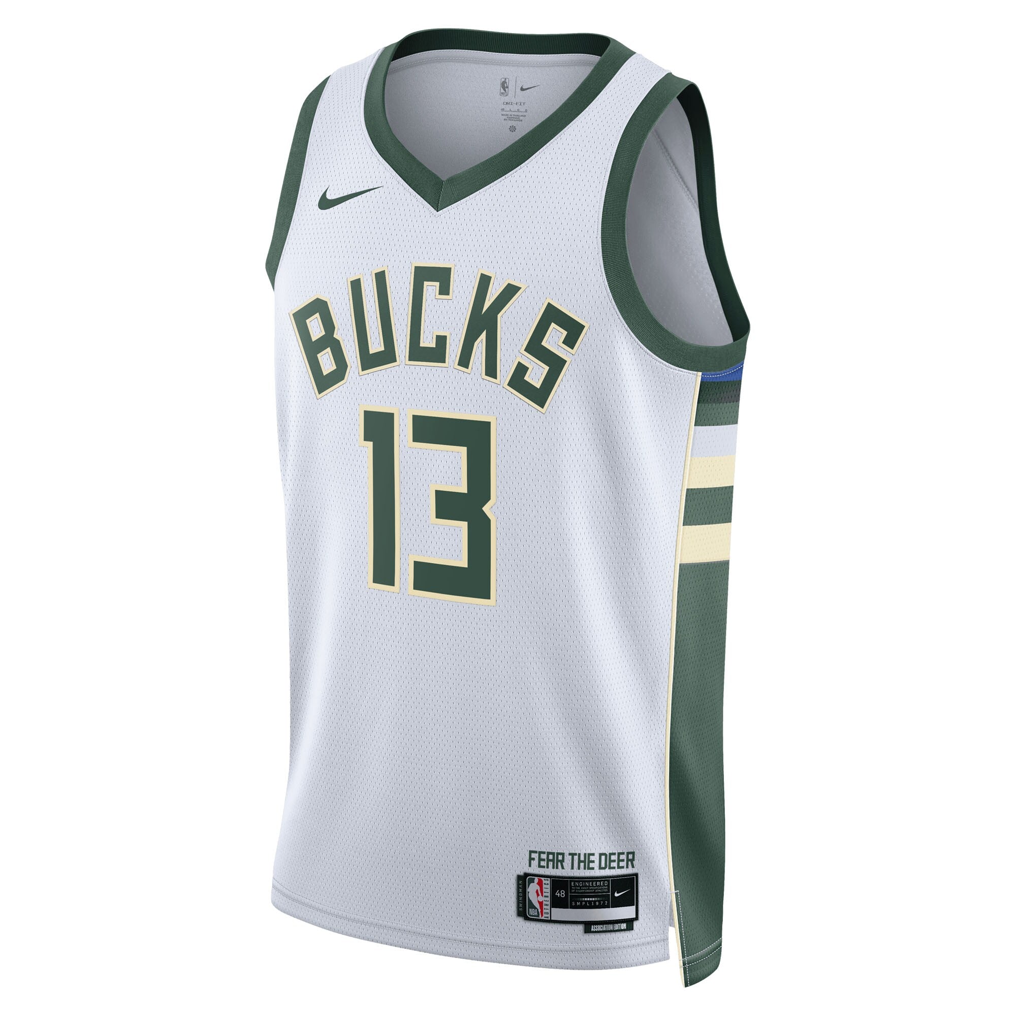Milwaukee Bucks Nike Association Edition Swingman Jersey - White - Ryan Rollins - Unisex NBA Team Jersey Basketball Fan Apparel