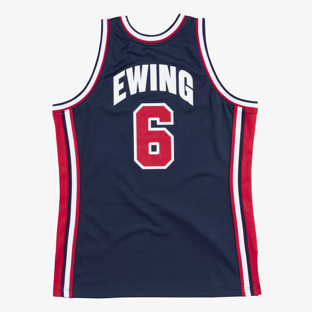 USA Basketball Mitchell & Ness Authentic Jersey Patrick Ewing 1992 Navy NBA Team Jersey Basketball Fan Apparel