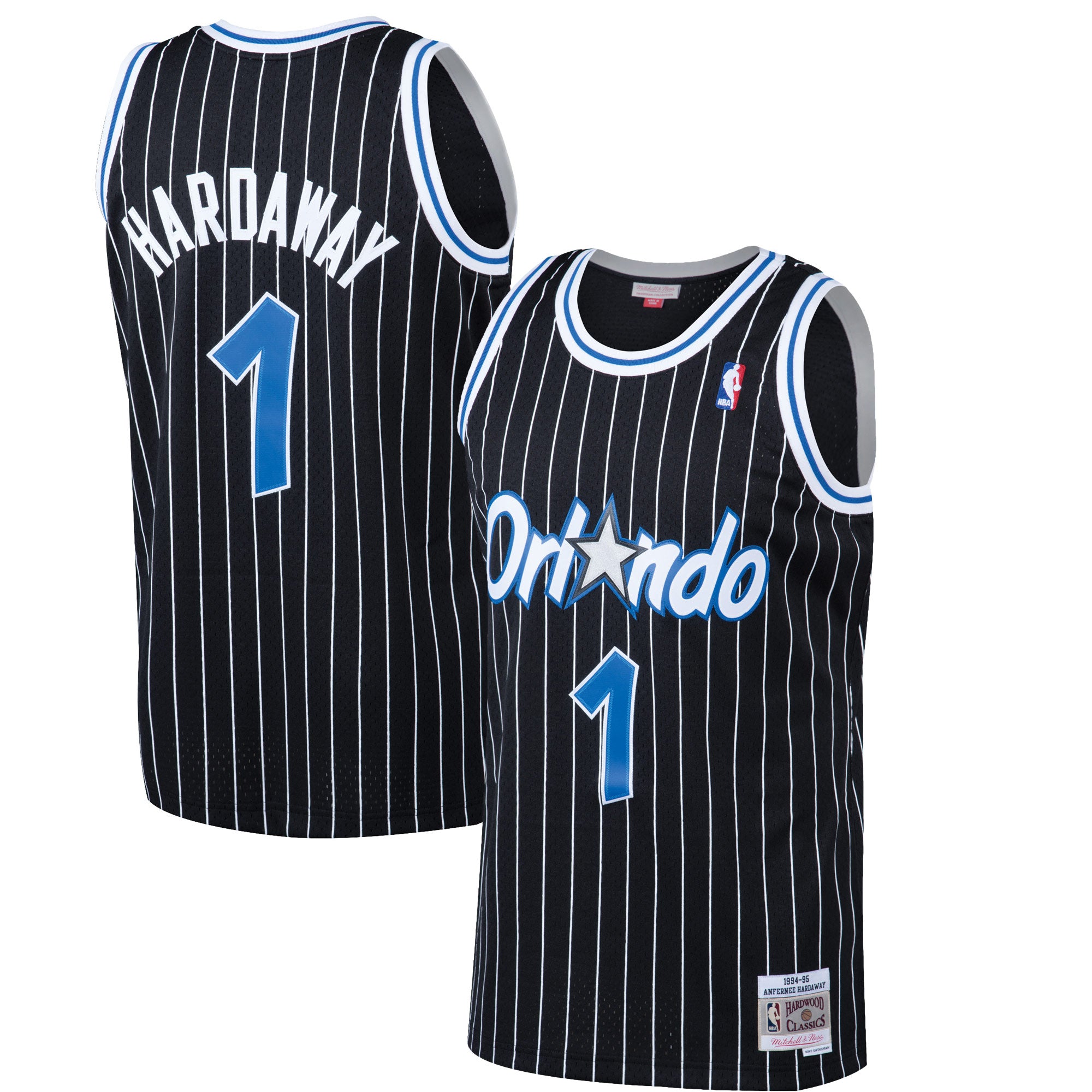 Orlando Magic Mitchell & Ness Penny Hardaway 1994-95 Hardwood Classics Swingman Jersey - Black - Men's NBA Team Jersey Basketball Fan Apparel