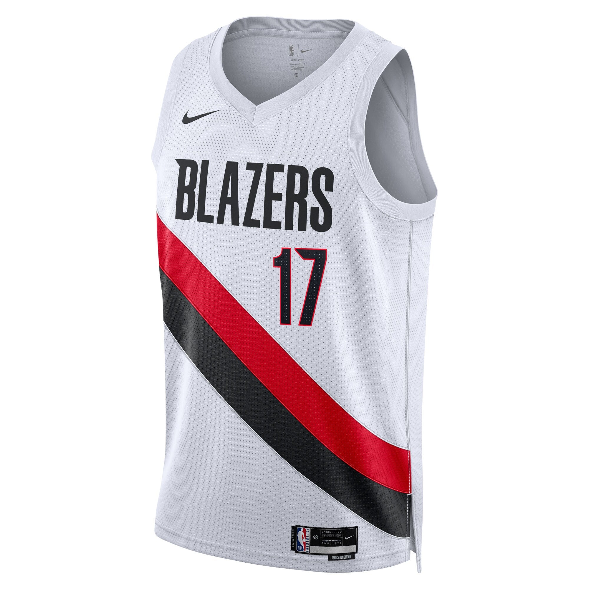Portland Trail Blazers Nike Replica Association Edition Swingman Jersey - White - Shaedon Sharpe - Unisex NBA Team Jersey Basketball Fan Apparel