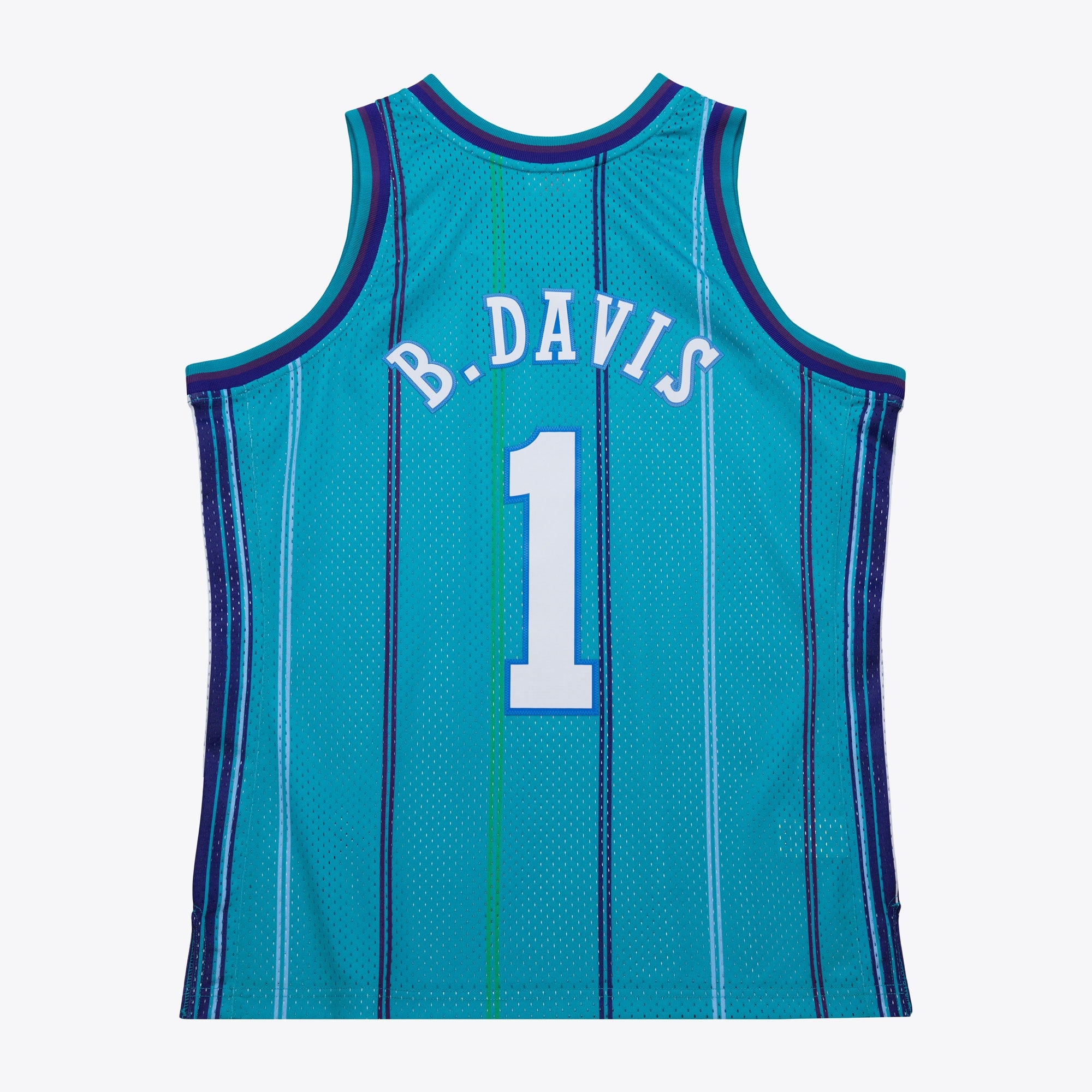 Charlotte Hornets Mitchell & Ness Baron Davis 1999 Swingman Road Authentic Jersey - Teal NBA Team Jersey Basketball Fan Apparel