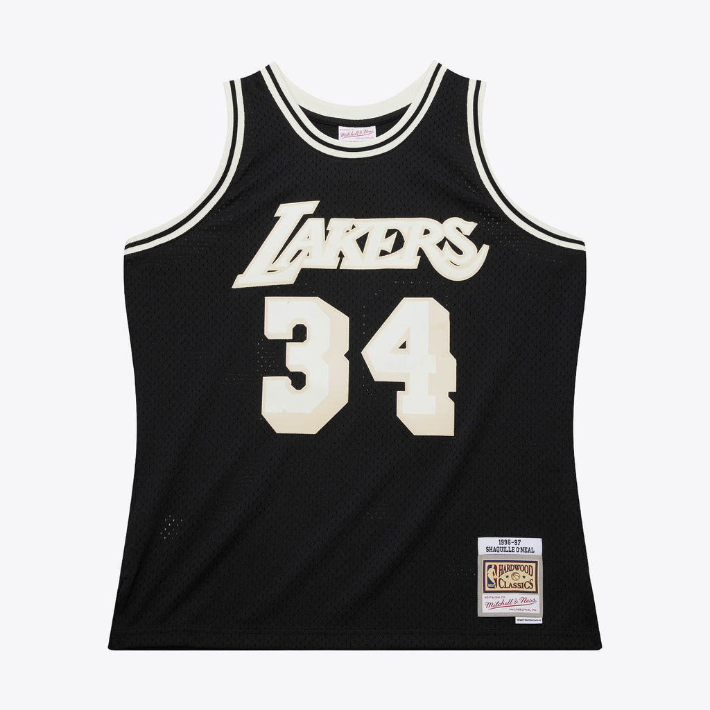 Los Angeles Lakers Mitchell & Ness Off Court Swingman Jersey Shaquille O'Neal 1996 NBA Team Jersey Basketball Fan Apparel