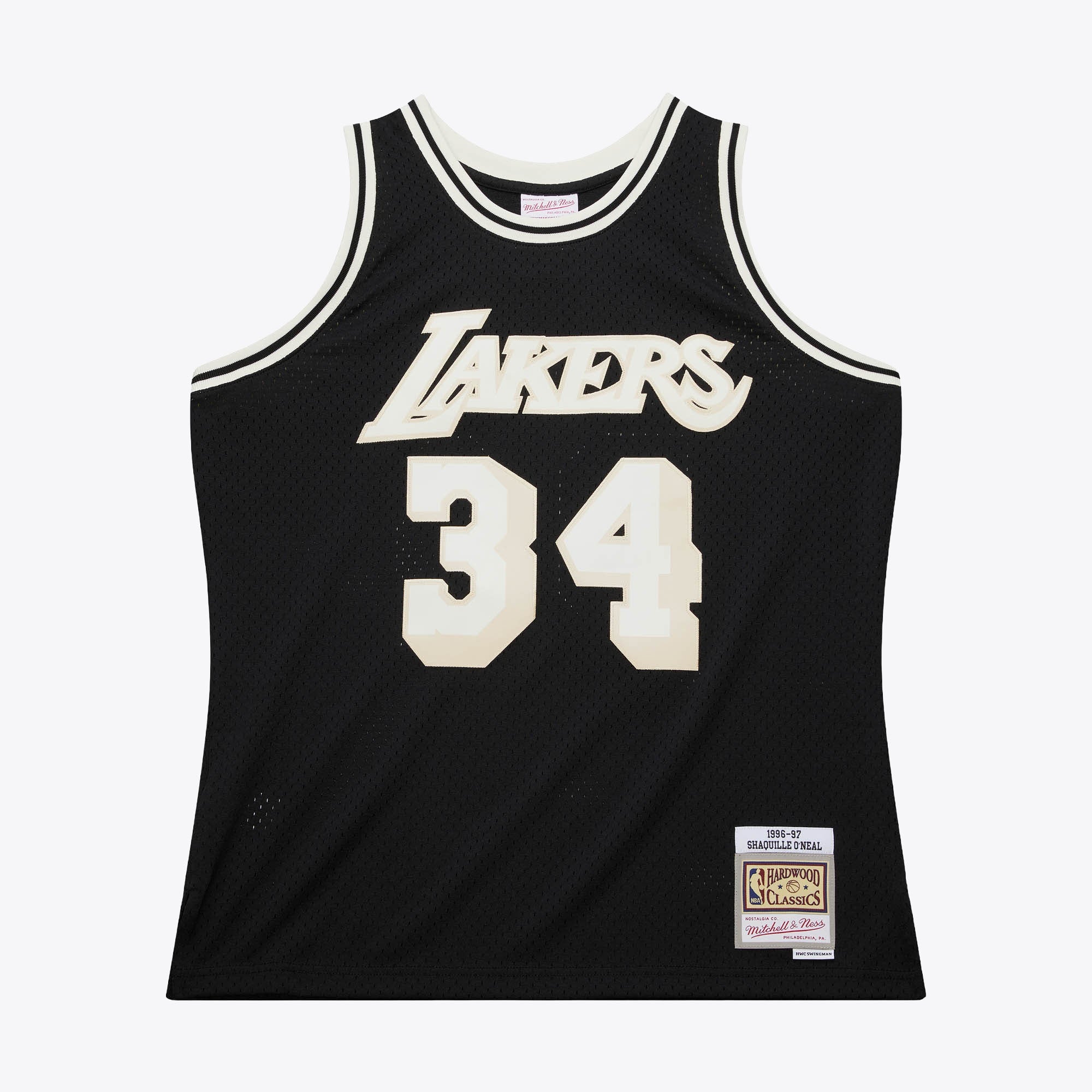 Los Angeles Lakers Mitchell & Ness Off Court Swingman Jersey Shaquille O'Neal 1996 NBA Team Jersey Basketball Fan Apparel