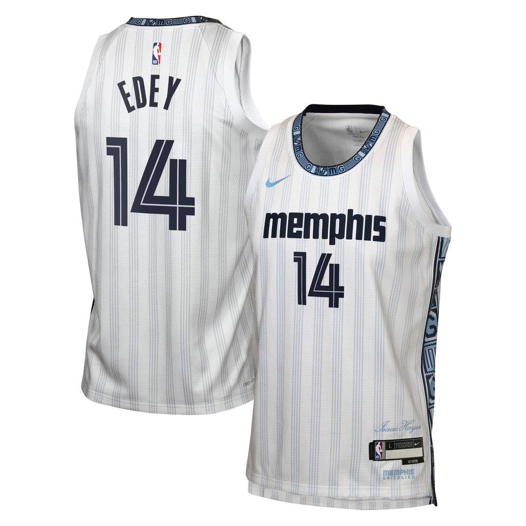 Memphis Grizzlies Nike 2025/26 City Edition Swingman Jersey - Gray - Zach Edey - Youth NBA Team Jersey Basketball Fan Apparel
