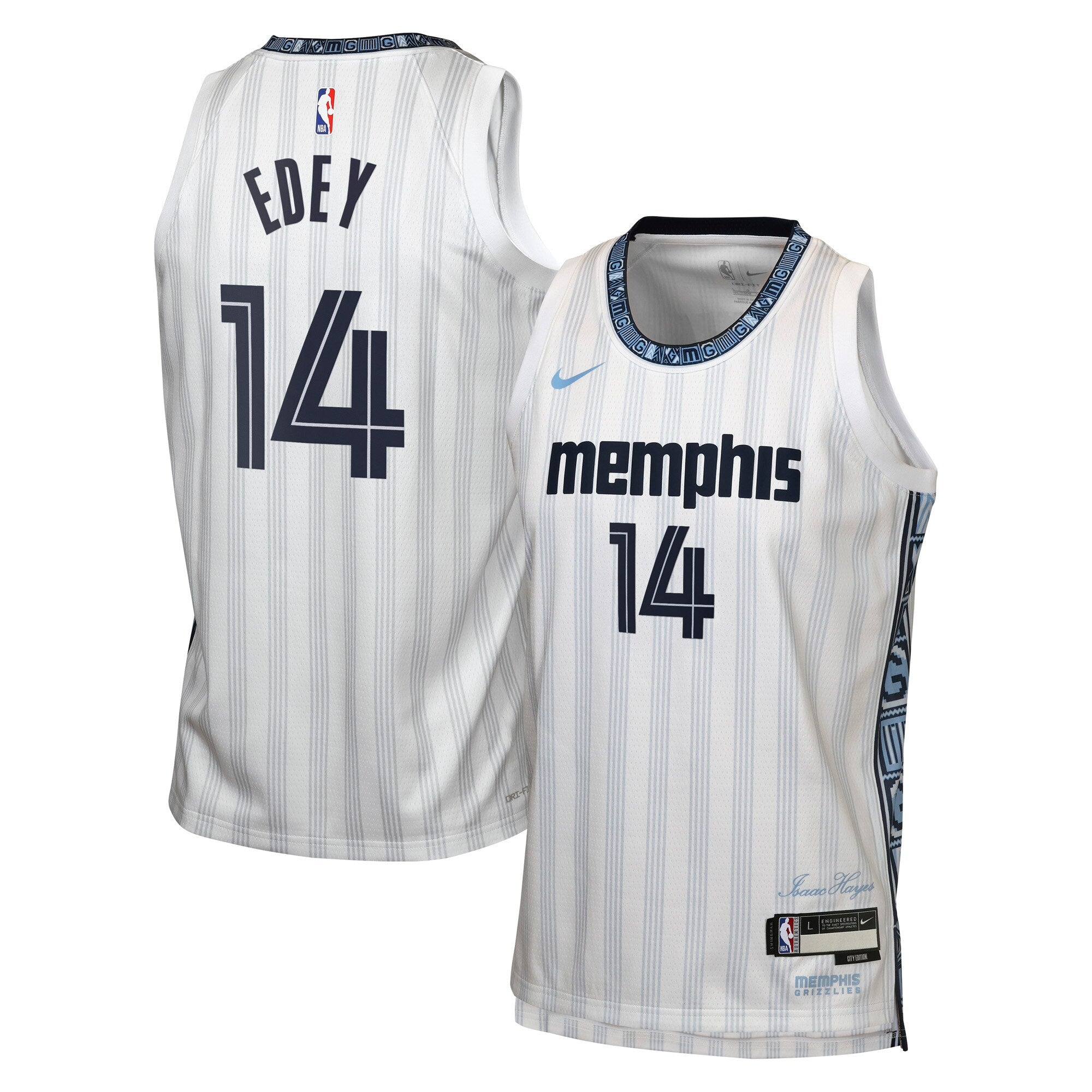 Memphis Grizzlies Nike 2025/26 City Edition Swingman Jersey - Gray - Zach Edey - Youth NBA Team Jersey Basketball Fan Apparel