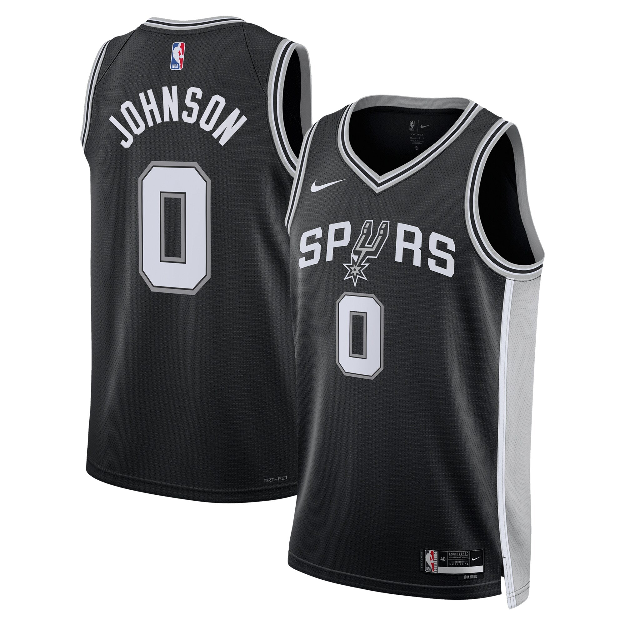 San Antonio Spurs Nike Icon Jersey - Keldon Johnson - Unisex NBA Team Jersey Basketball Fan Apparel