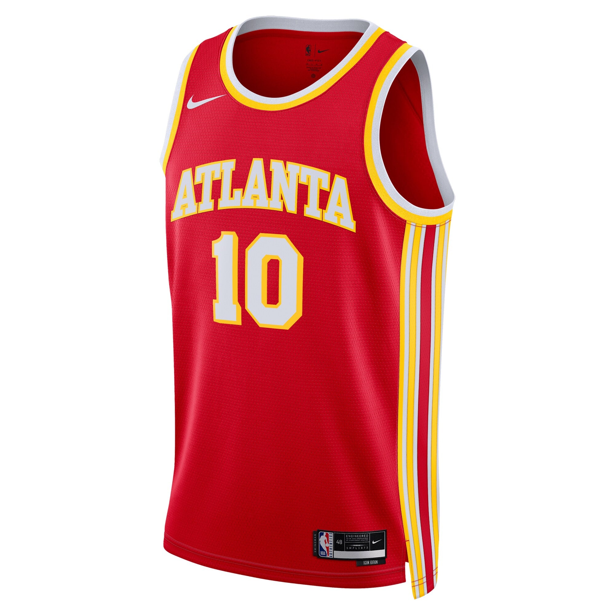 Atlanta Hawks Nike Icon Swingman Jersey - Red - Zaccharie Risacher - Unisex NBA Team Jersey Basketball Fan Apparel