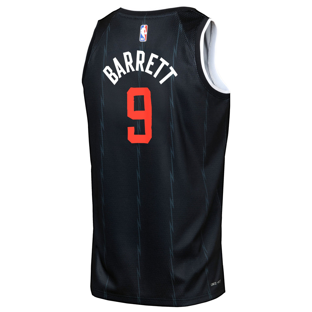 Toronto Raptors Nike 2025/26 City Edition Swingman Jersey - Black - RJ Barrett - Youth NBA Team Jersey Basketball Fan Apparel