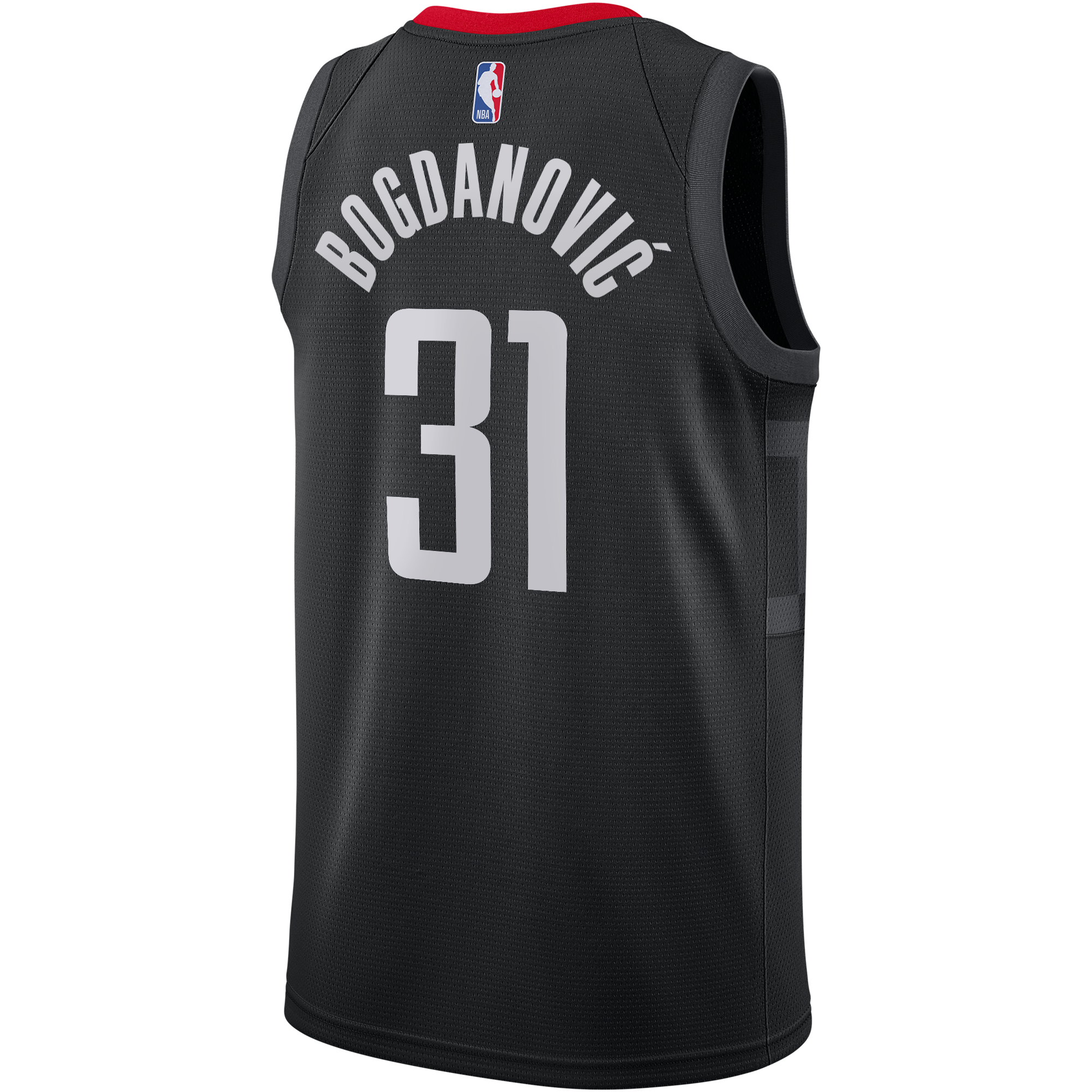 Houston Rockets Jordan Brand Statement Edition Swingman Jersey - Black - Bogdan Bogdanović - Youth NBA Team Jersey Basketball Fan Apparel