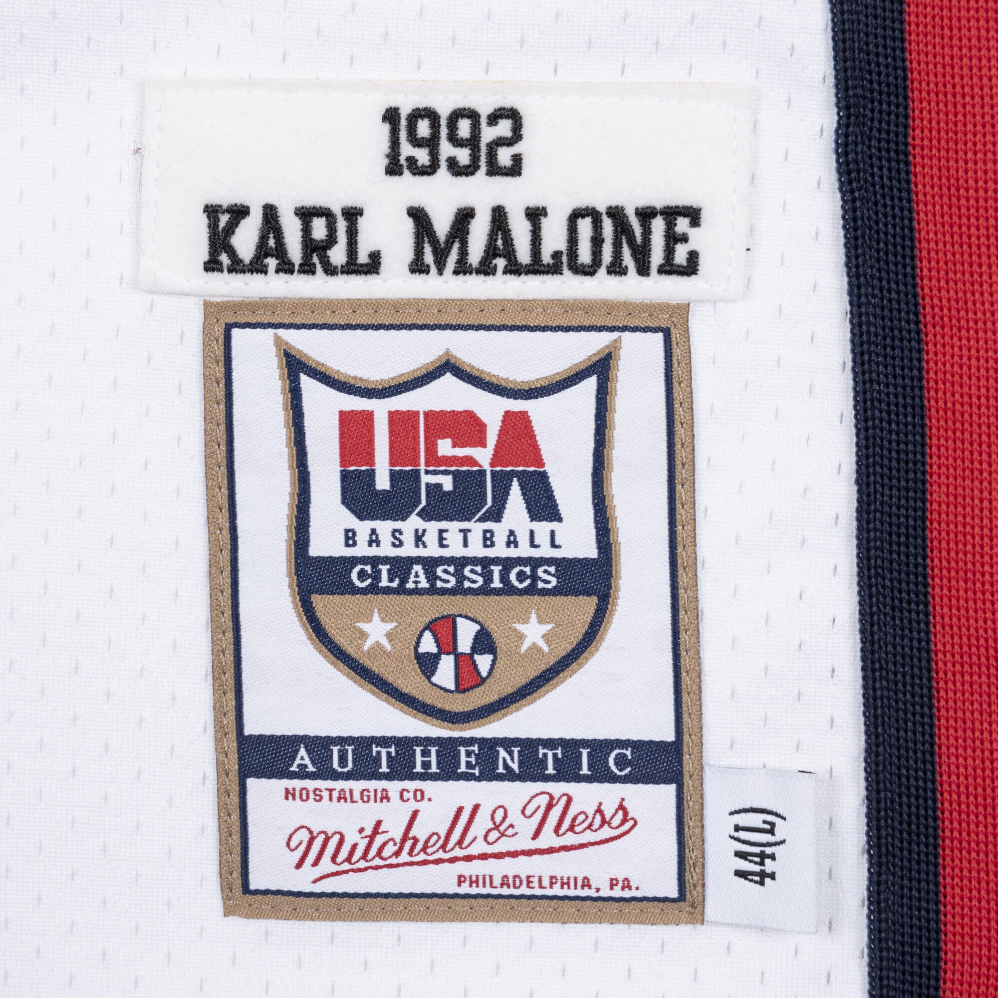 USA Basketball Mitchell & Ness Authentic Jersey Karl Malone 1992 NBA Team Jersey Basketball Fan Apparel