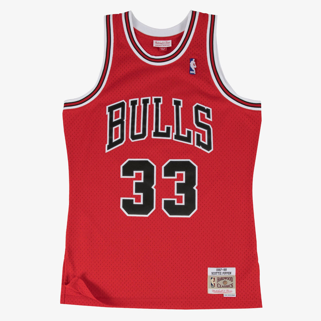 Chicago Bulls Mitchell & Ness Swingman Jersey Road Scottie Pippen 97 NBA Team Jersey Basketball Fan Apparel