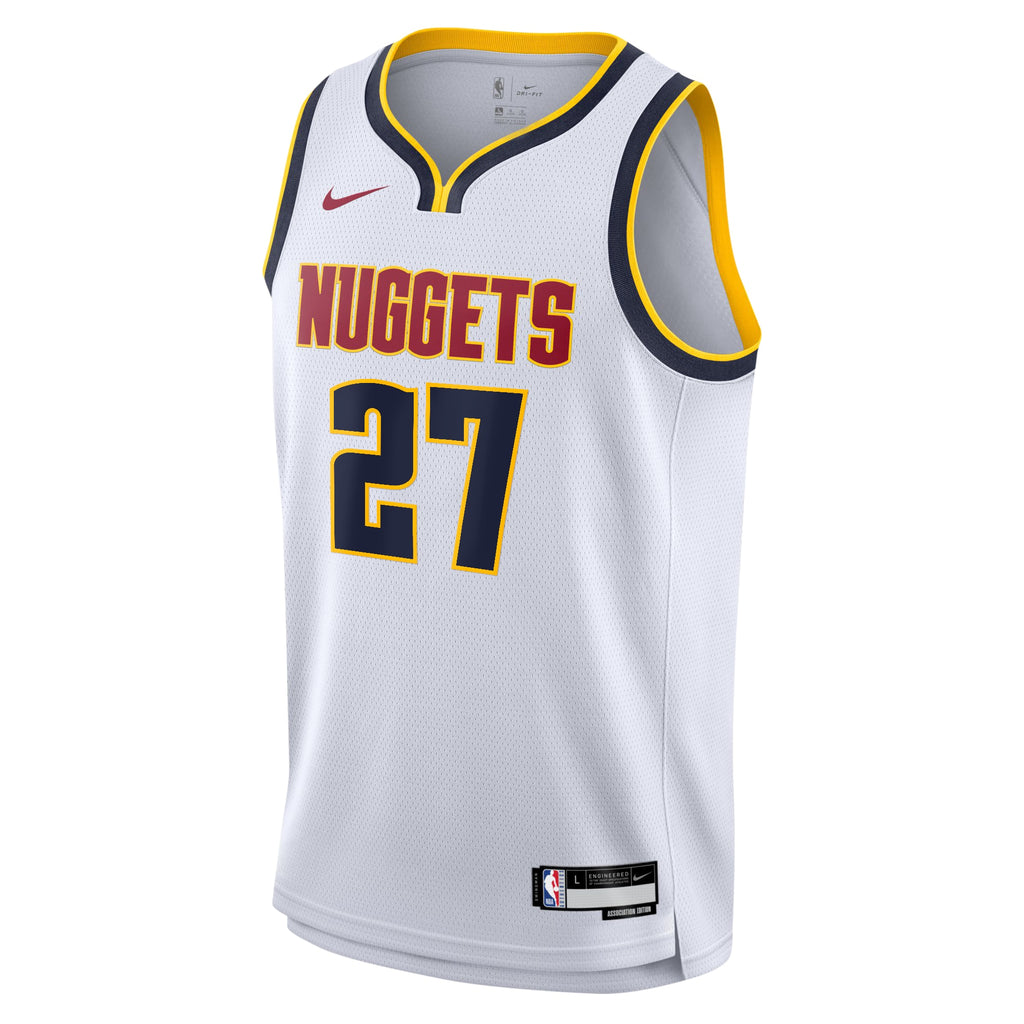Denver Nuggets Nike Association Swingman Jersey - White - Jamal Murray - Youth NBA Team Jersey Basketball Fan Apparel