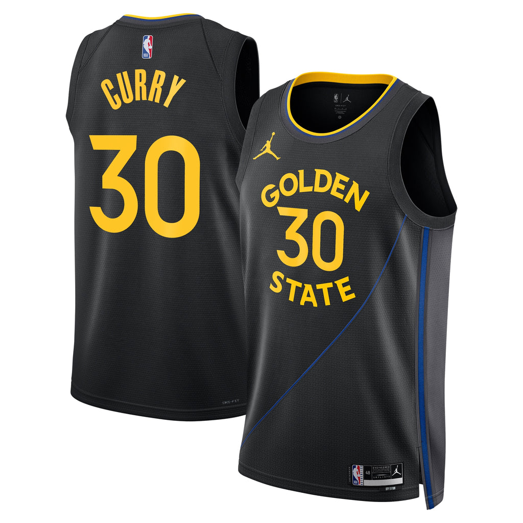 Golden State Warriors Jordan Brand 2024/25 Statement Edition Swingman Jersey - Black - Stephen Curry - Unisex NBA Team Jersey Basketball Fan Apparel
