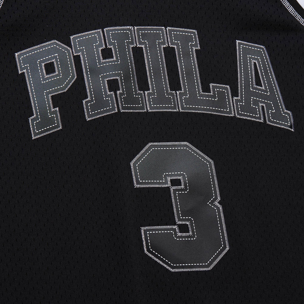 Philadelphia 76ers Mitchell & Ness Allen Iverson 1996 Contrast 2K Swingman Jersey - Black NBA Team Jersey Basketball Fan Apparel