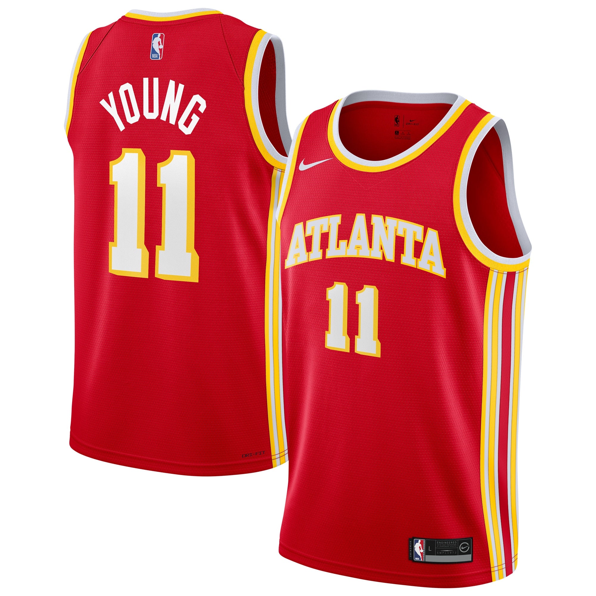Atlanta Hawks NBA Icon Swingman Jersey - Trae Young - Youth NBA Team Jersey Basketball Fan Apparel