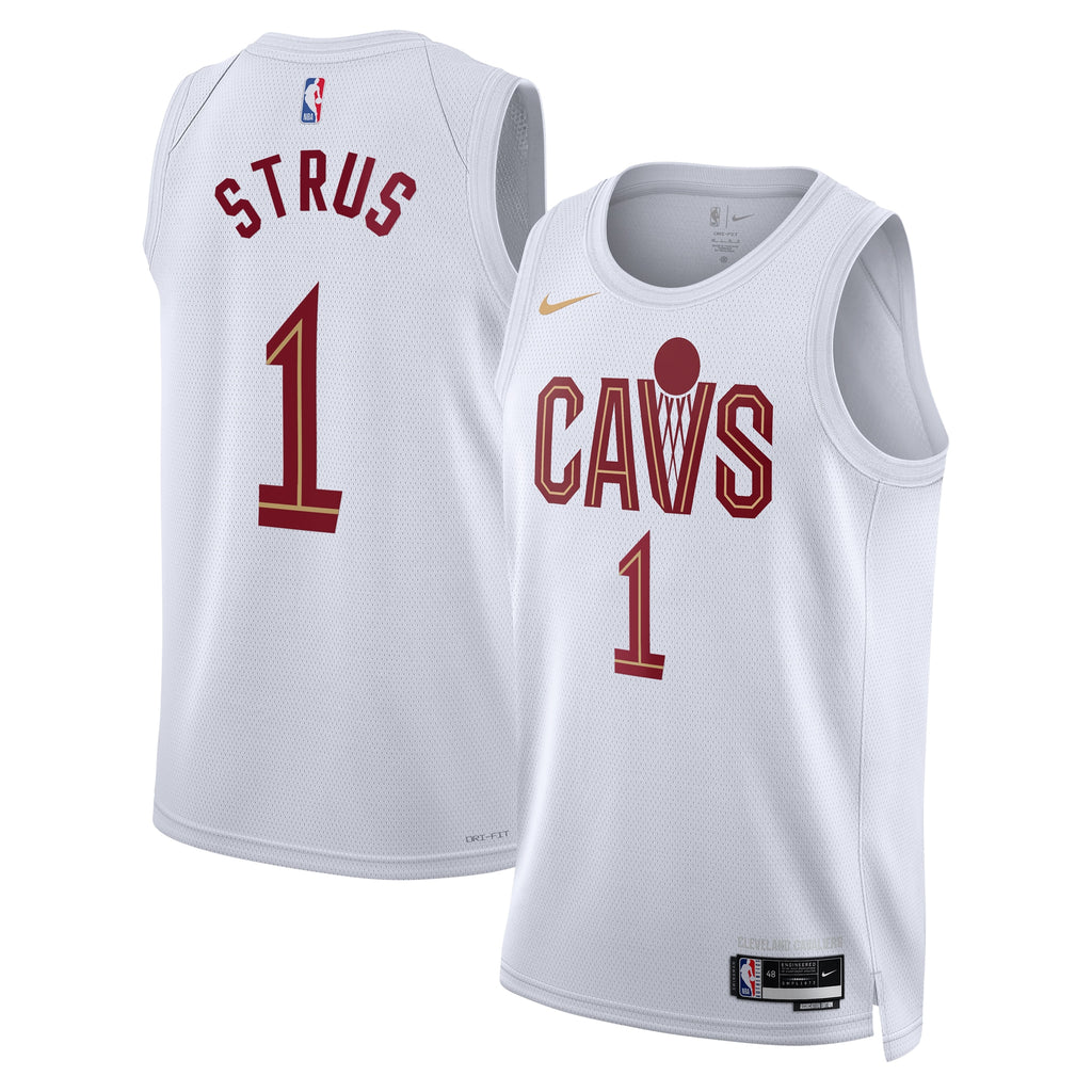 Cleveland Cavaliers Nike Association Edition Swingman Jersey - White - Max Strus - Unisex NBA Team Jersey Basketball Fan Apparel