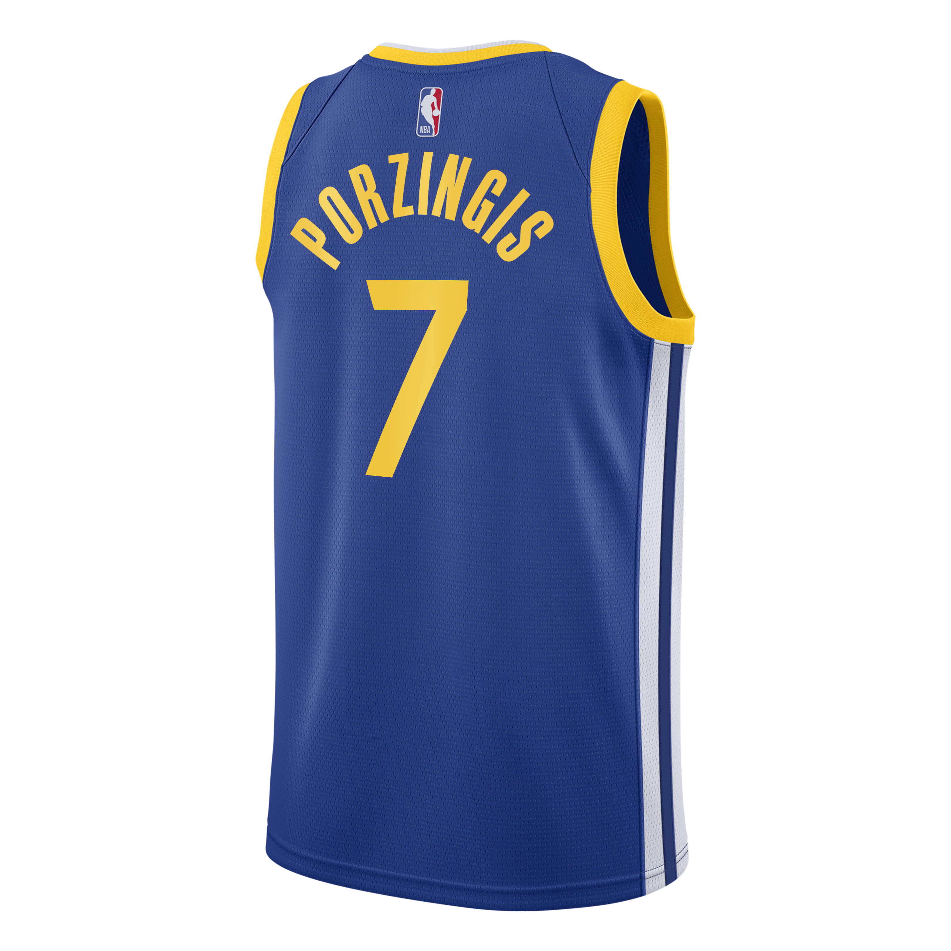 Golden State Warriors Nike Icon Edition Swingman Jersey - Royal - Kristaps Porziņģis - Youth NBA Team Jersey Basketball Fan Apparel