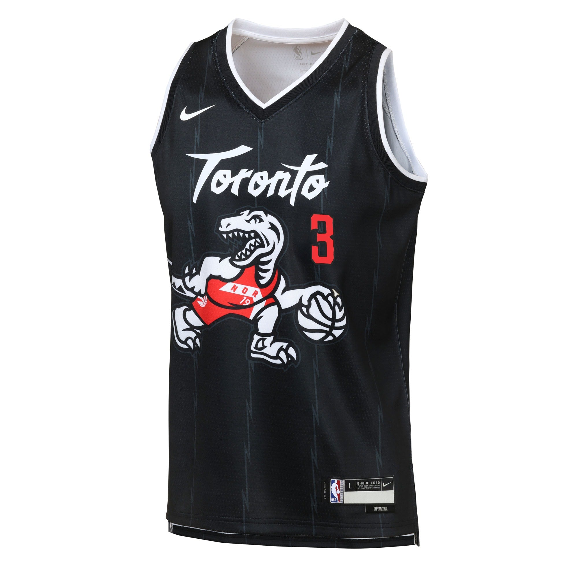 Toronto Raptors Nike 2025/26 City Edition Swingman Jersey - Black - Brandon Ingram - Youth NBA Team Jersey Basketball Fan Apparel