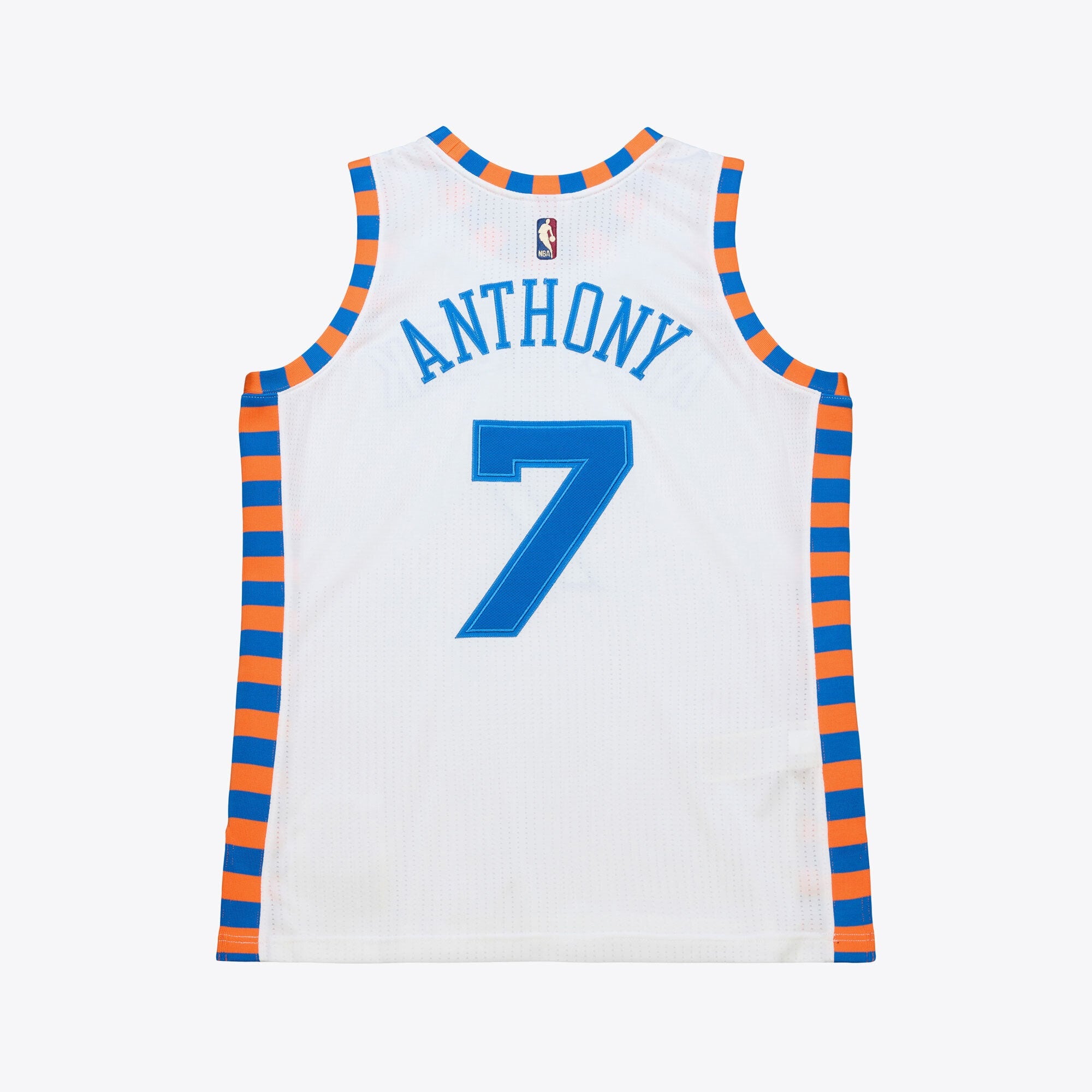 New York Knicks Mitchell & Ness Carmelo Anthony 2015-16 Hardwood Classics Authentic Jersey - White - Men's NBA Team Jersey Basketball Fan Apparel
