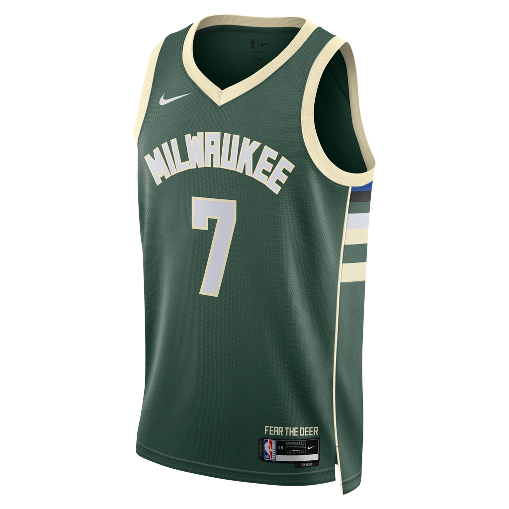 Milwaukee Bucks Nike Icon Edition Swingman Jersey - Hunter Green - Kevin Porter Jr. - Unisex NBA Team Jersey Basketball Fan Apparel