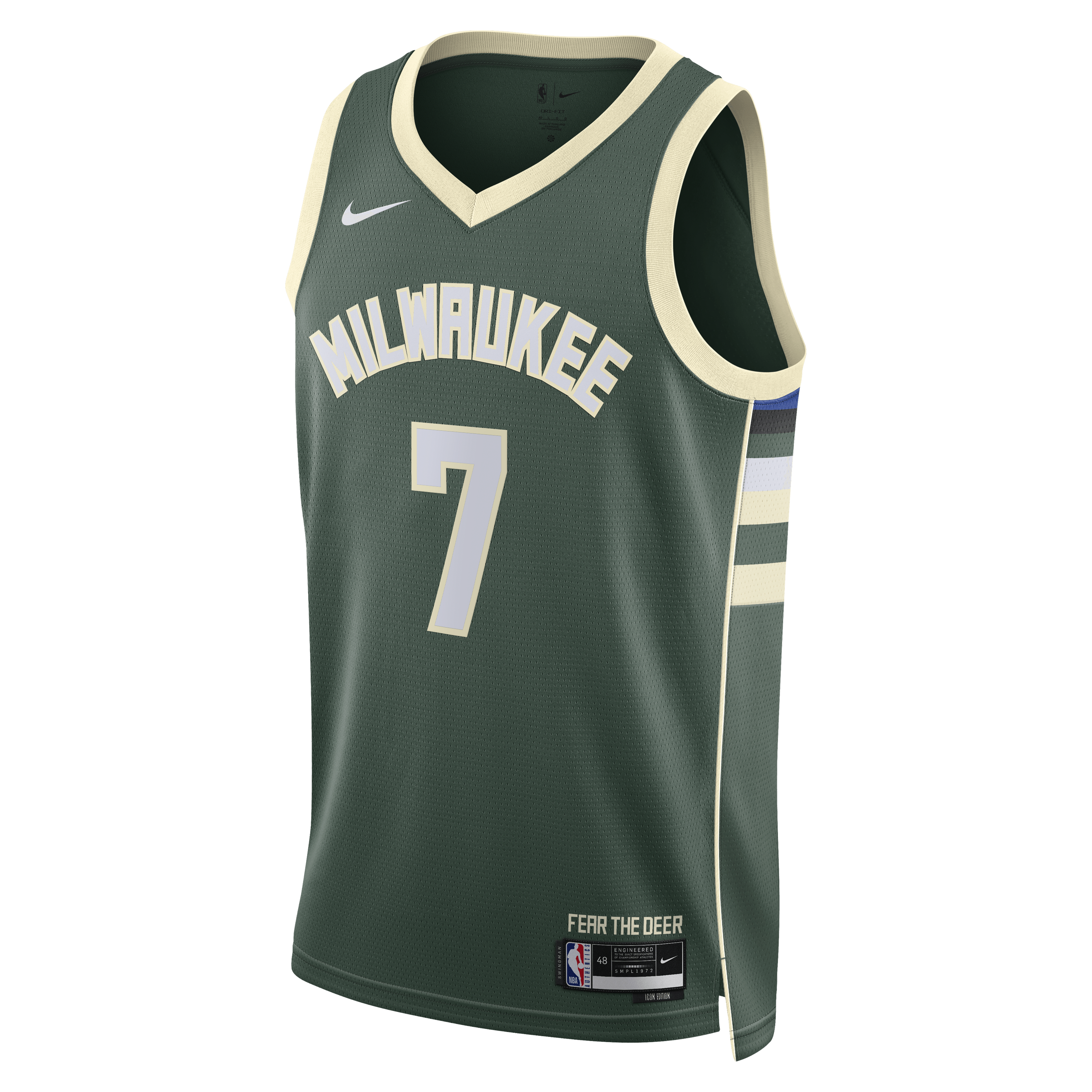 Milwaukee Bucks Nike Icon Edition Swingman Jersey - Hunter Green - Kevin Porter Jr. - Unisex NBA Team Jersey Basketball Fan Apparel