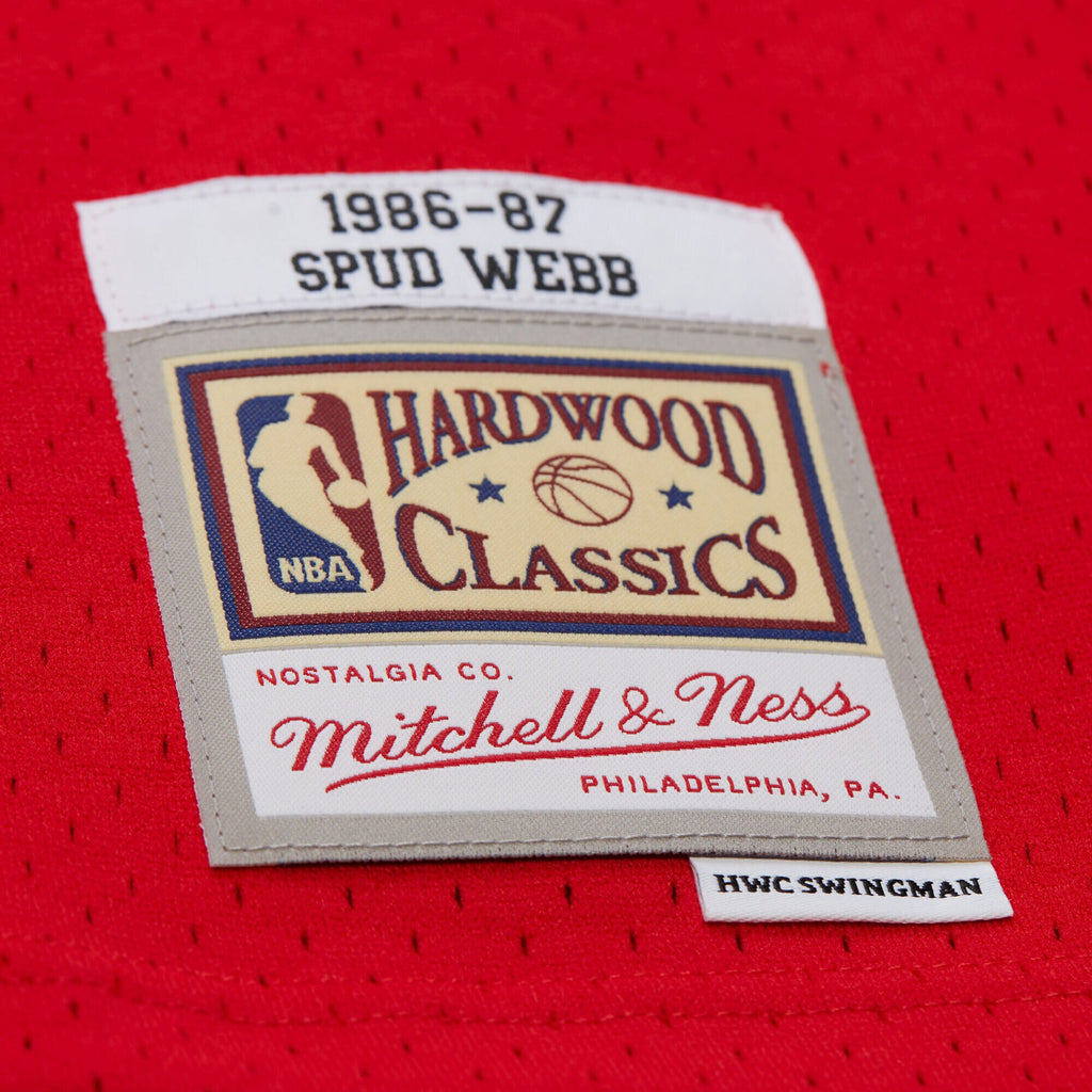 Atlanta Hawks Mitchell & Ness Swingman Jersey Road Spud Webb 1986-87 NBA Team Jersey Basketball Fan Apparel