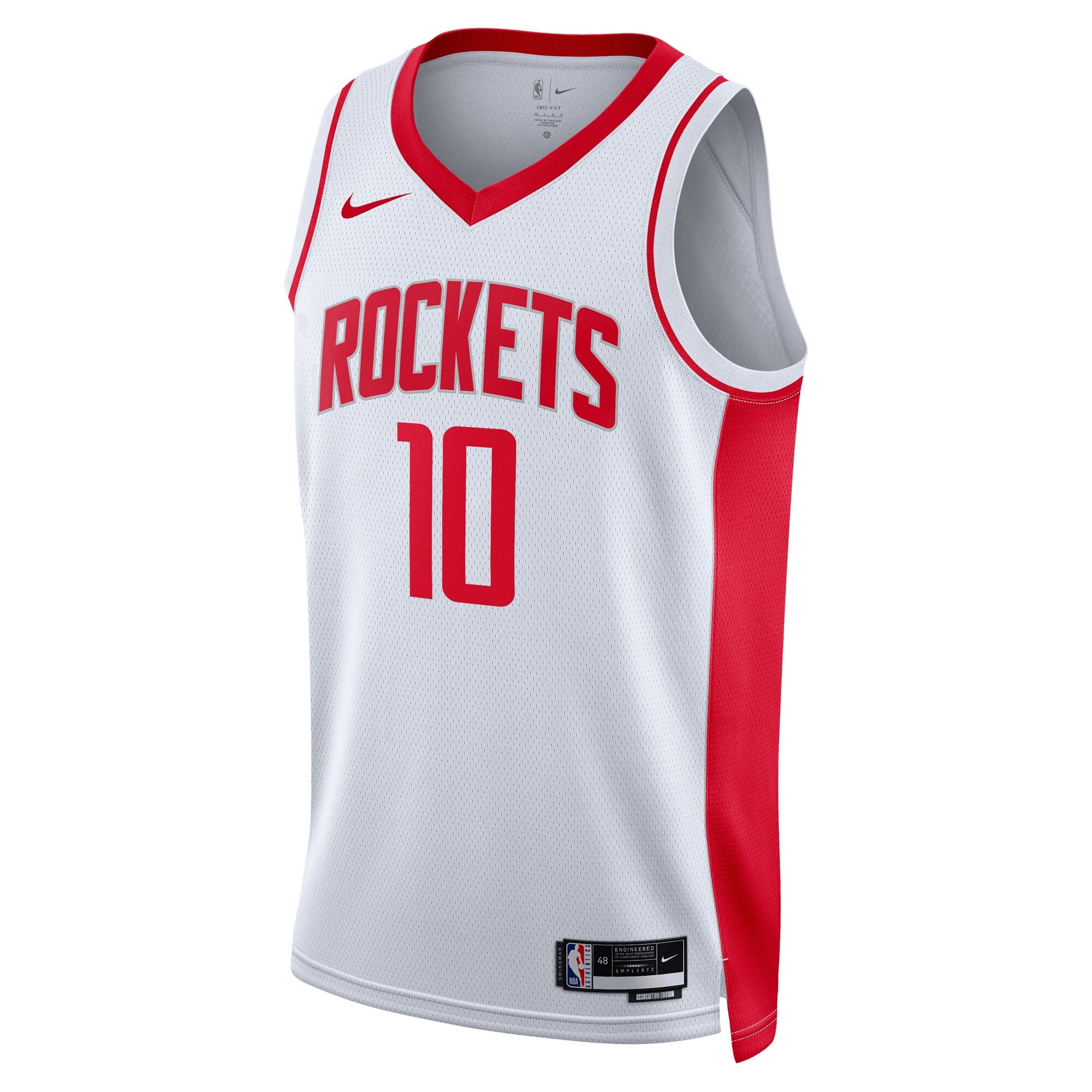 Houston Rockets Nike Association Edition Swingman Jersey - White - Jabari Smith Jr. - Unisex NBA Team Jersey Basketball Fan Apparel